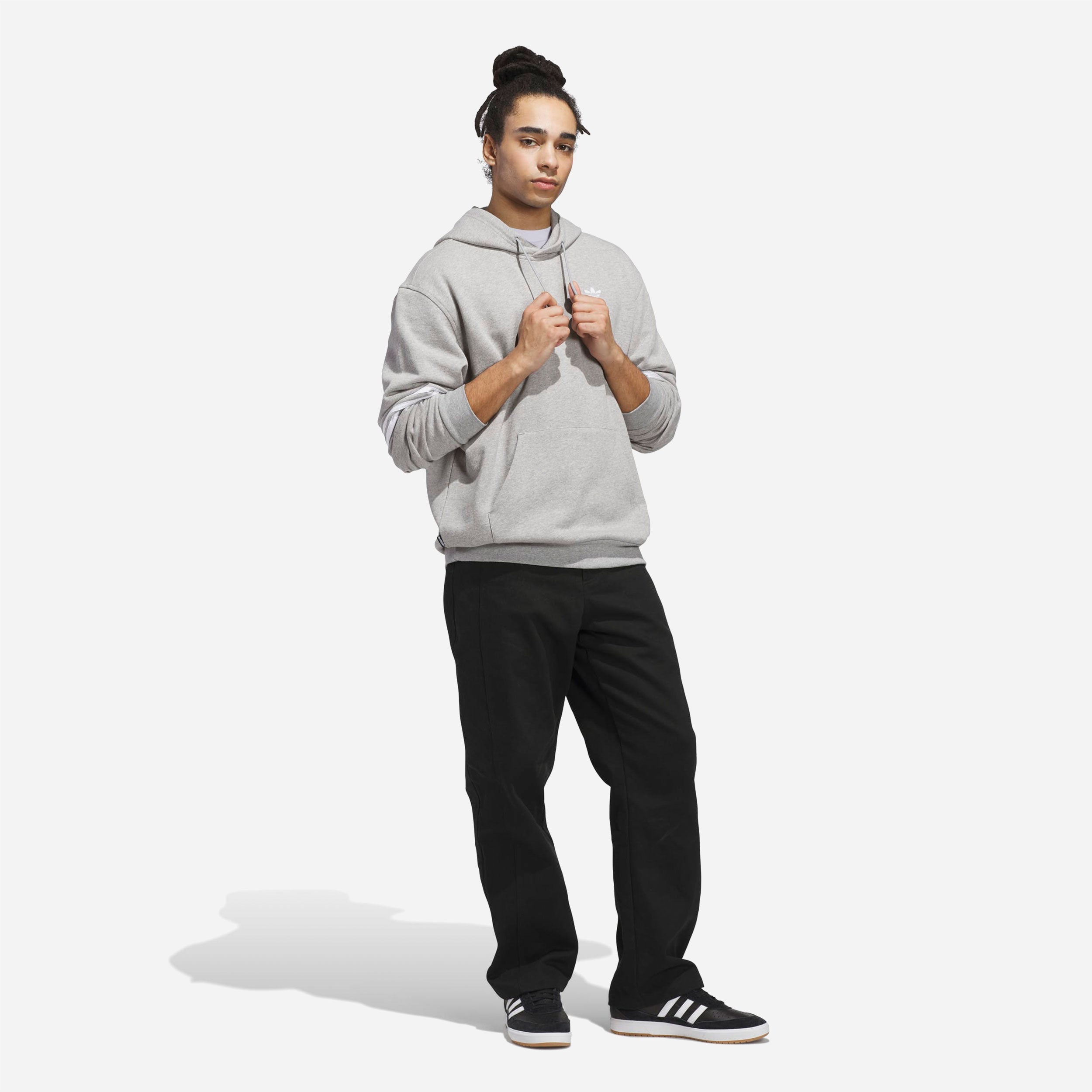 Adidas - Classic Hoodie - Medium Grey Heather / White