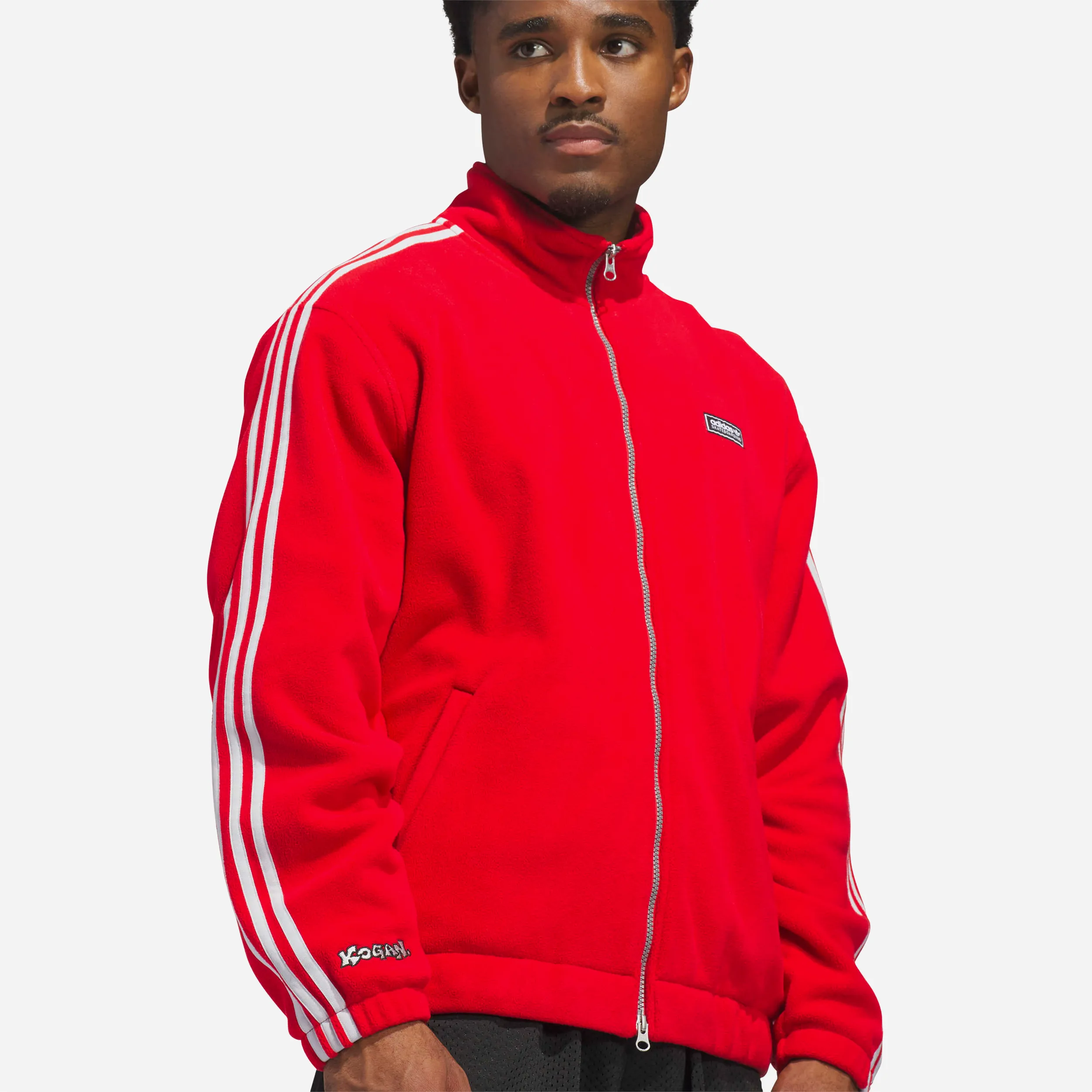 Veste de SurvĂȘtement Adidas Skateboarding x Kogancult Rouge et Grise
