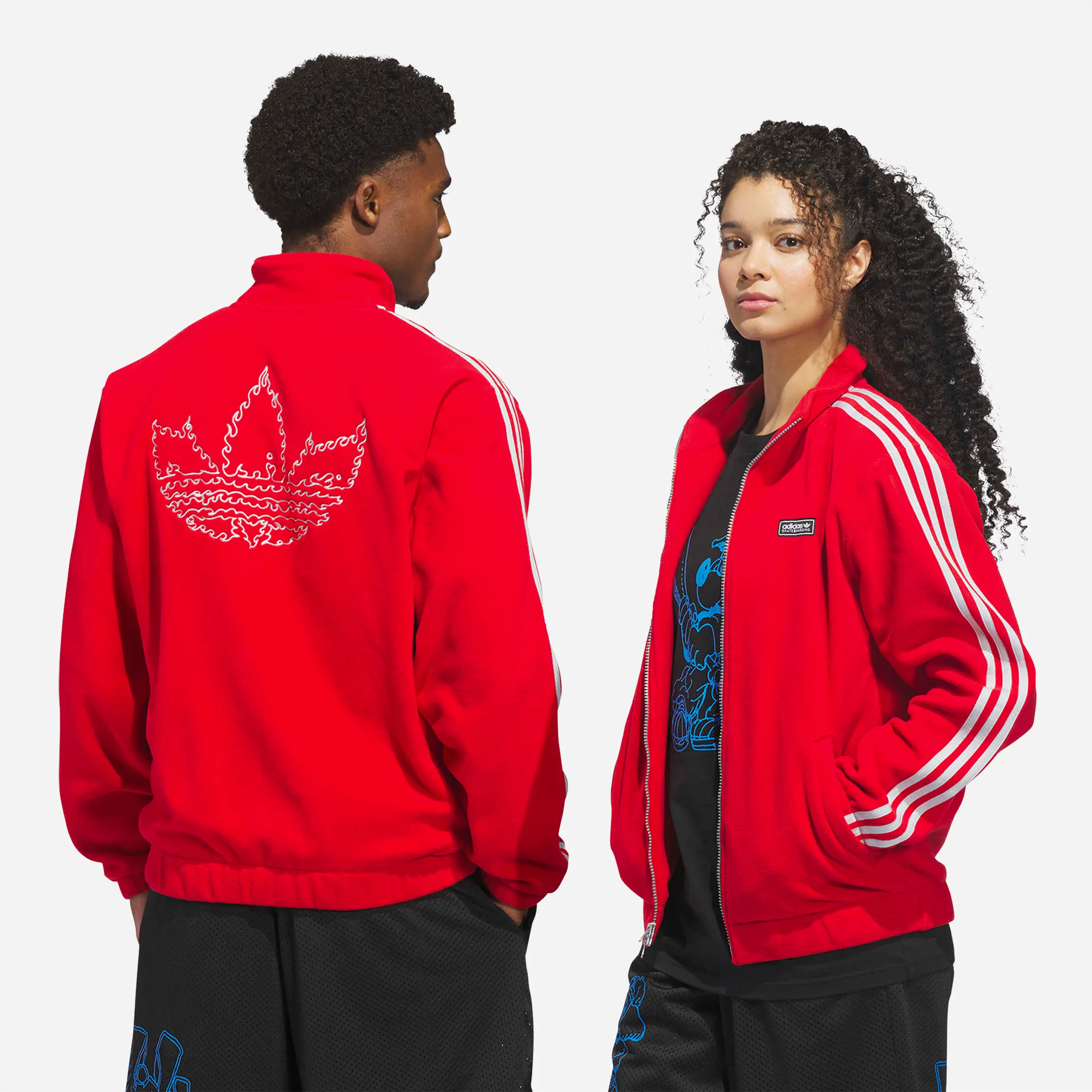 Veste de SurvĂȘtement Adidas Skateboarding x Kogancult Rouge et Grise