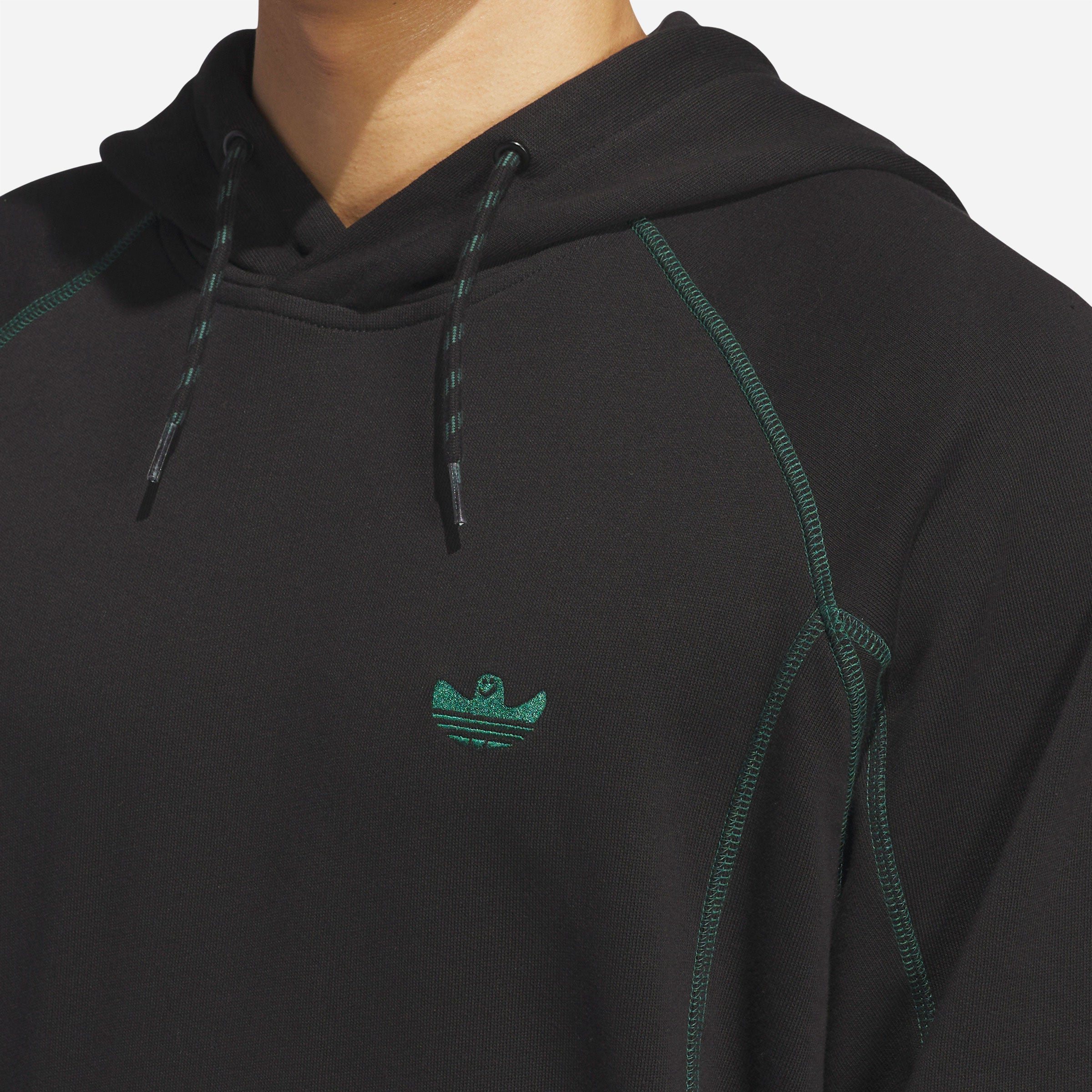 Adidas Skateboarding - Shmoofoil Featherweight Hoodie - Black Dark Green