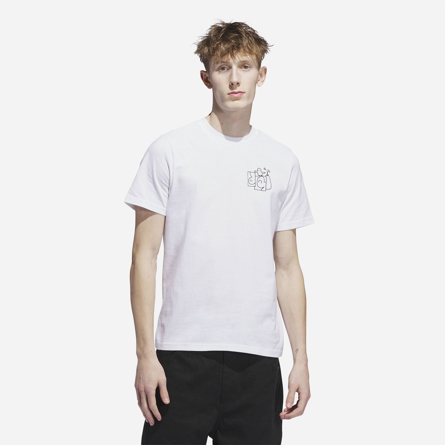 Adidas Skateboarding - Shmoofoil Stairs Tee - White / Black