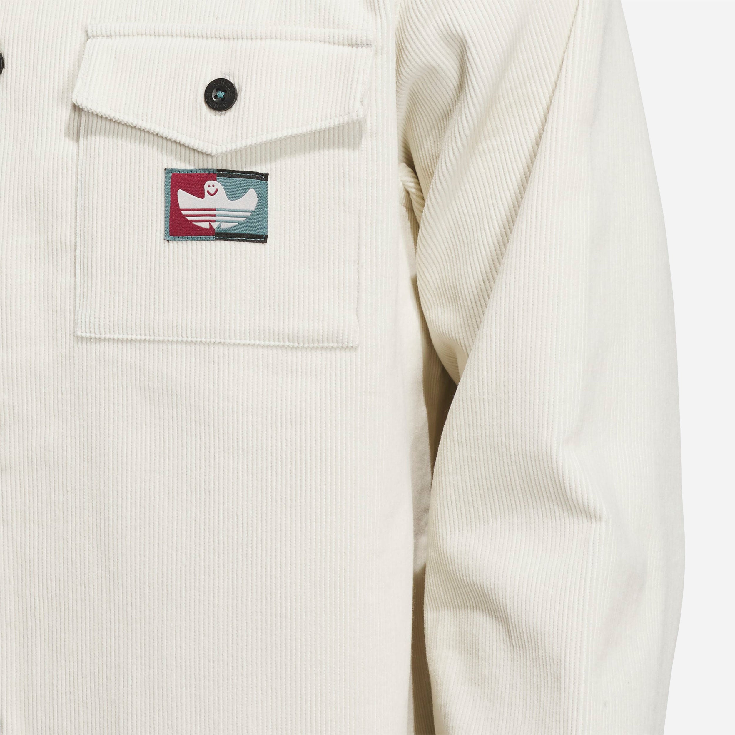 Adidas Skateboarding - Shmoofoil Corduroy Button Up Shirt - Alumina / Shadow Red