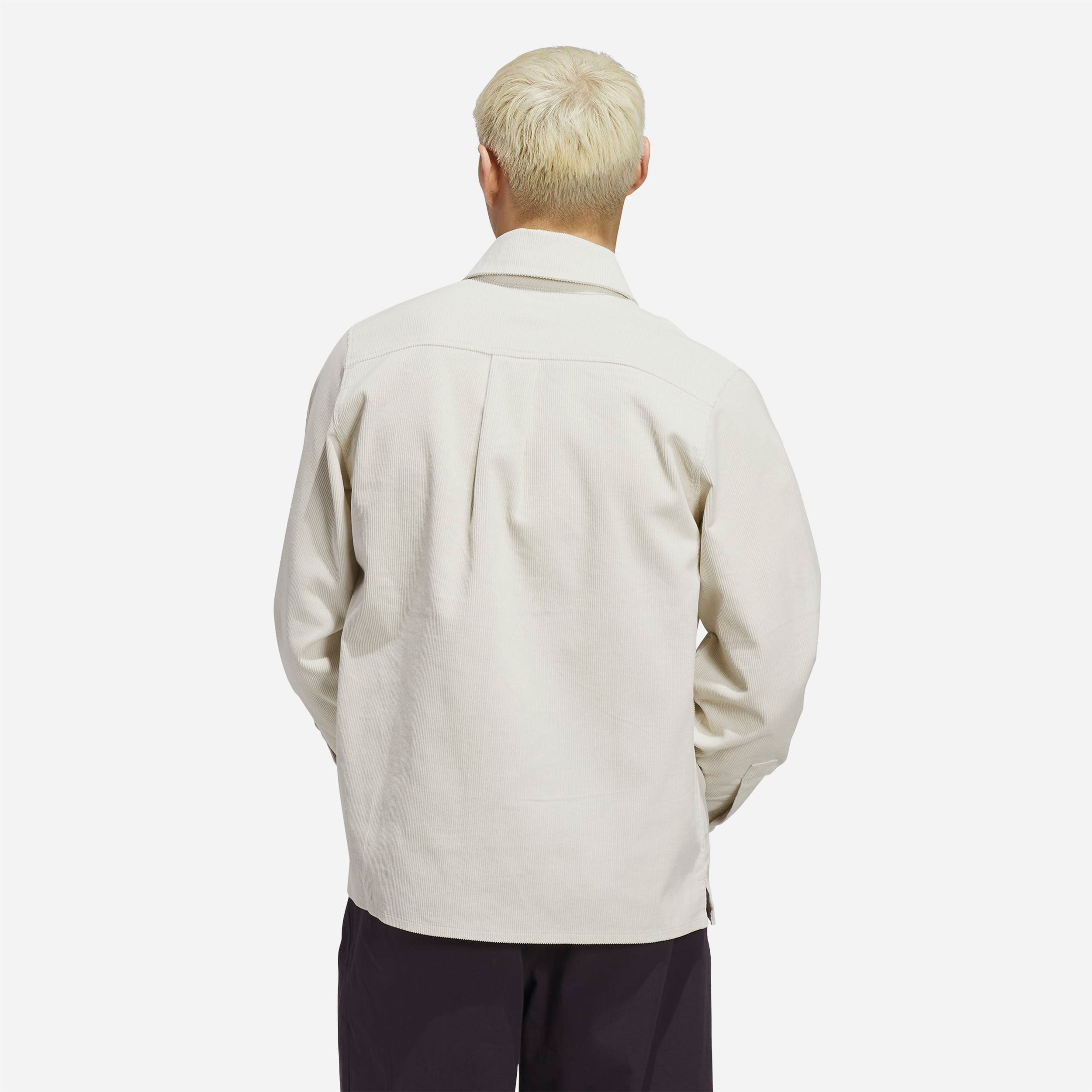 Adidas Skateboarding - Shmoofoil Corduroy Button Up Shirt - Alumina / Shadow Red