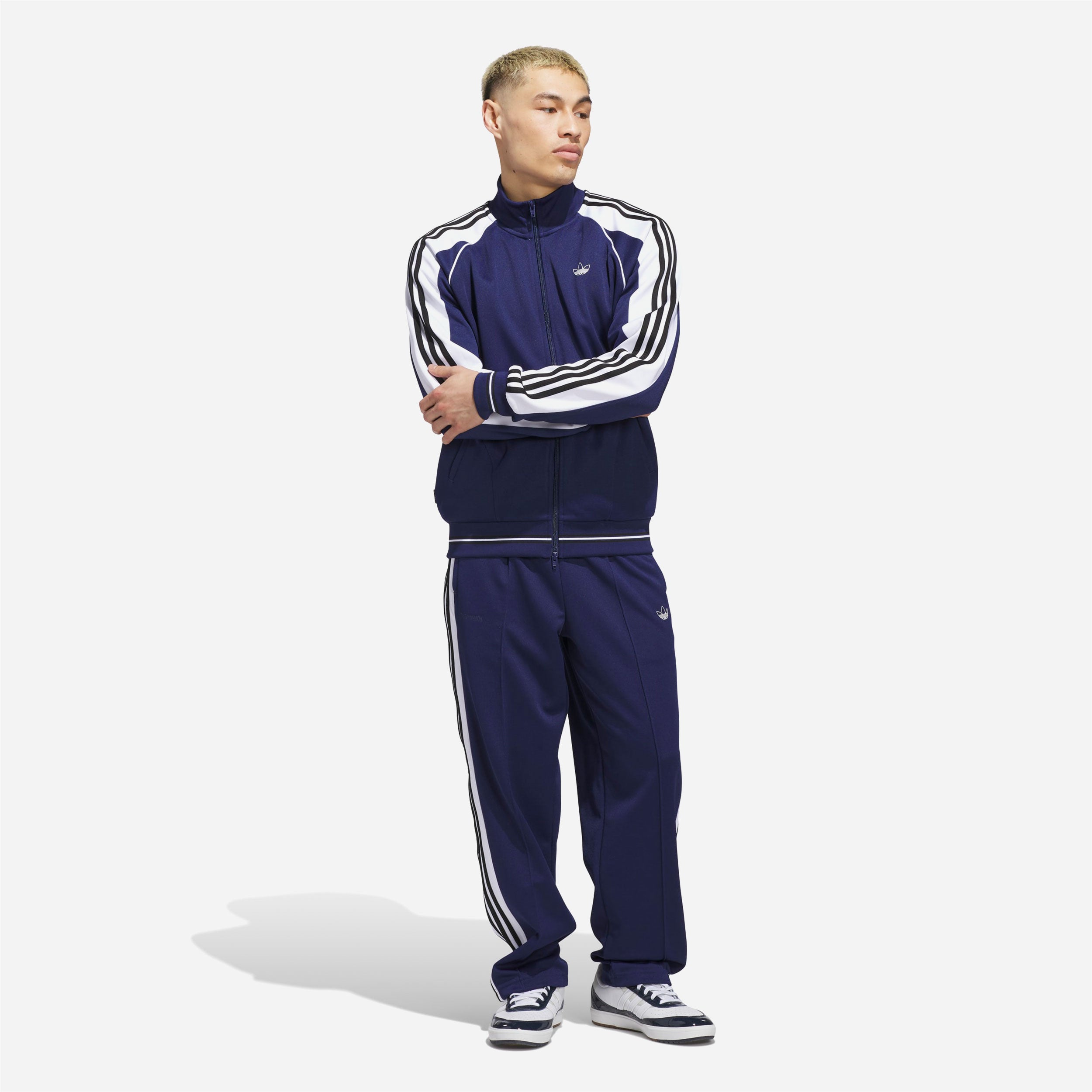 Adidas Skateboarding - Tyshawn Track Jacket - Dark Blue / White / Black