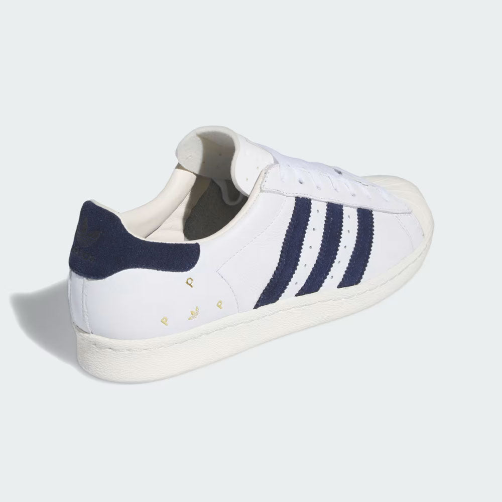 ADIDAS SKATEBOARDING x POP TRADING CO - SUPERSTAR ADV TRAINERS - Cloud White - Collegiate Navy -