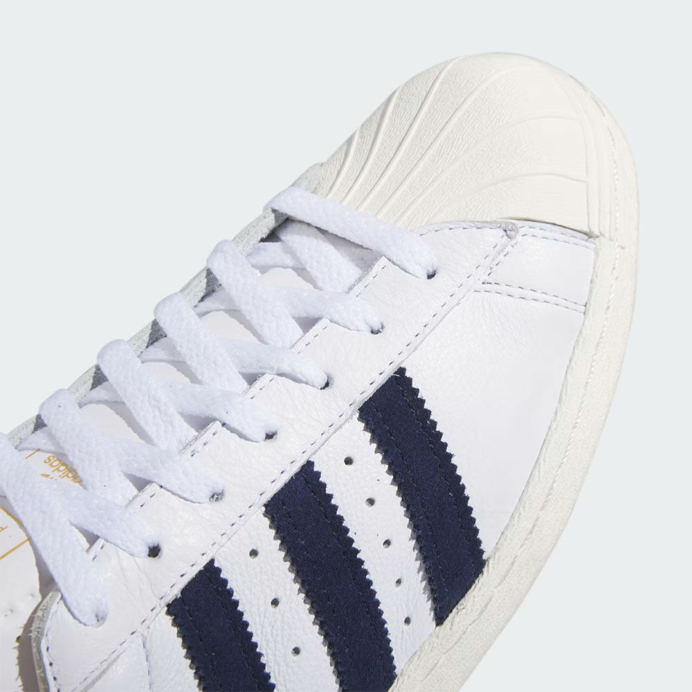 ADIDAS SKATEBOARDING x POP TRADING CO - SUPERSTAR ADV TRAINERS - Cloud White - Collegiate Navy -