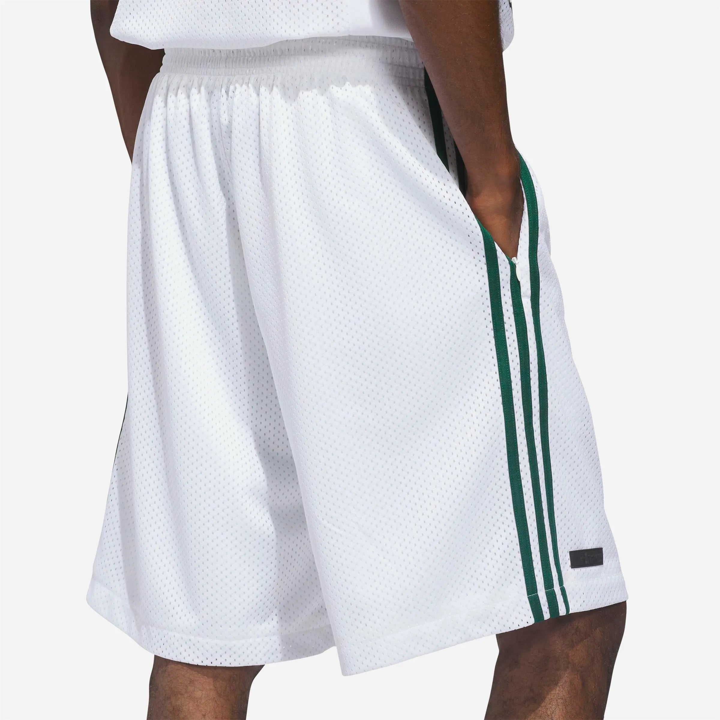 Adidas Skateboarding - Tyshawn B Short - White / Matte Gold / Collegiate Green