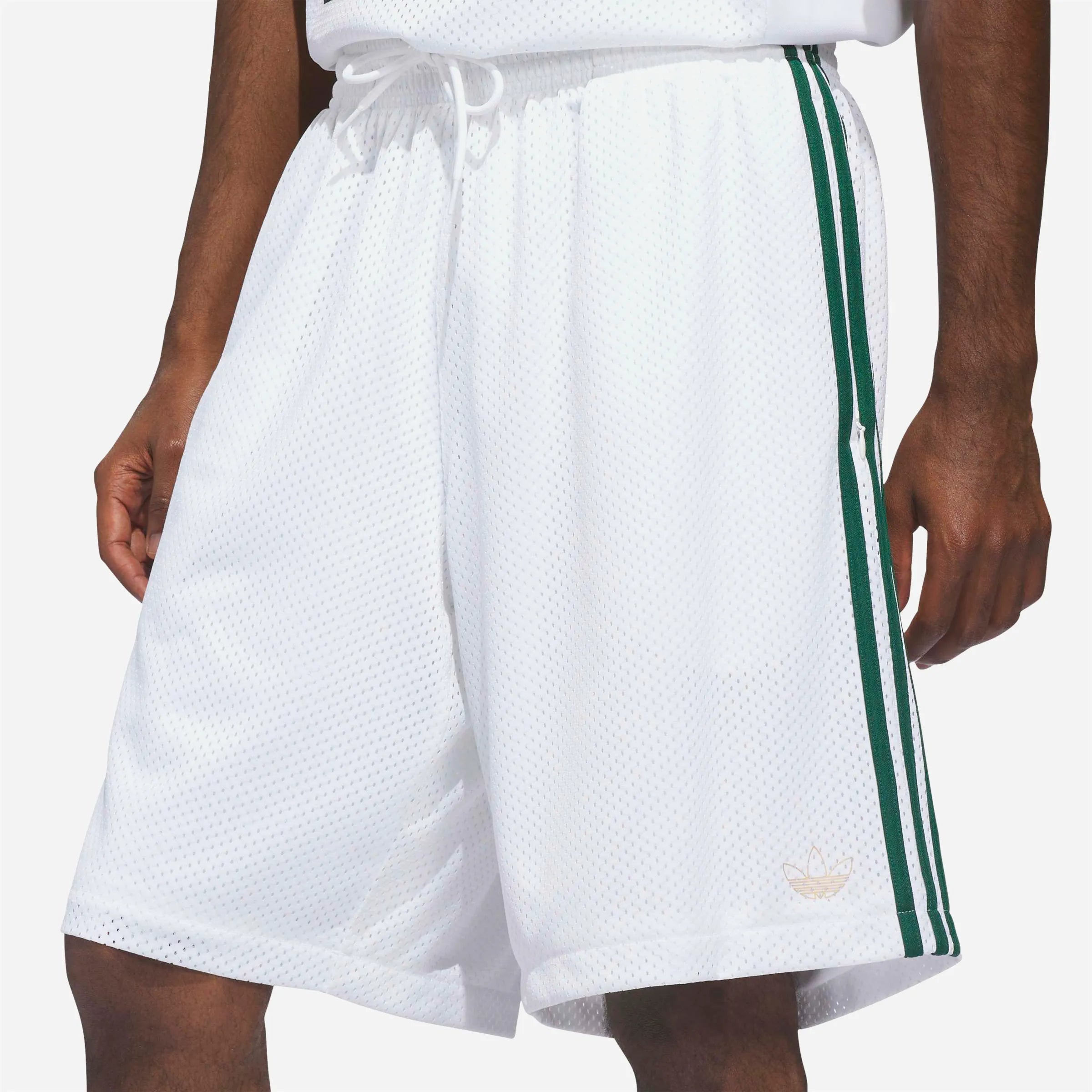 Adidas Skateboarding - Tyshawn B Short - White / Matte Gold / Collegiate Green