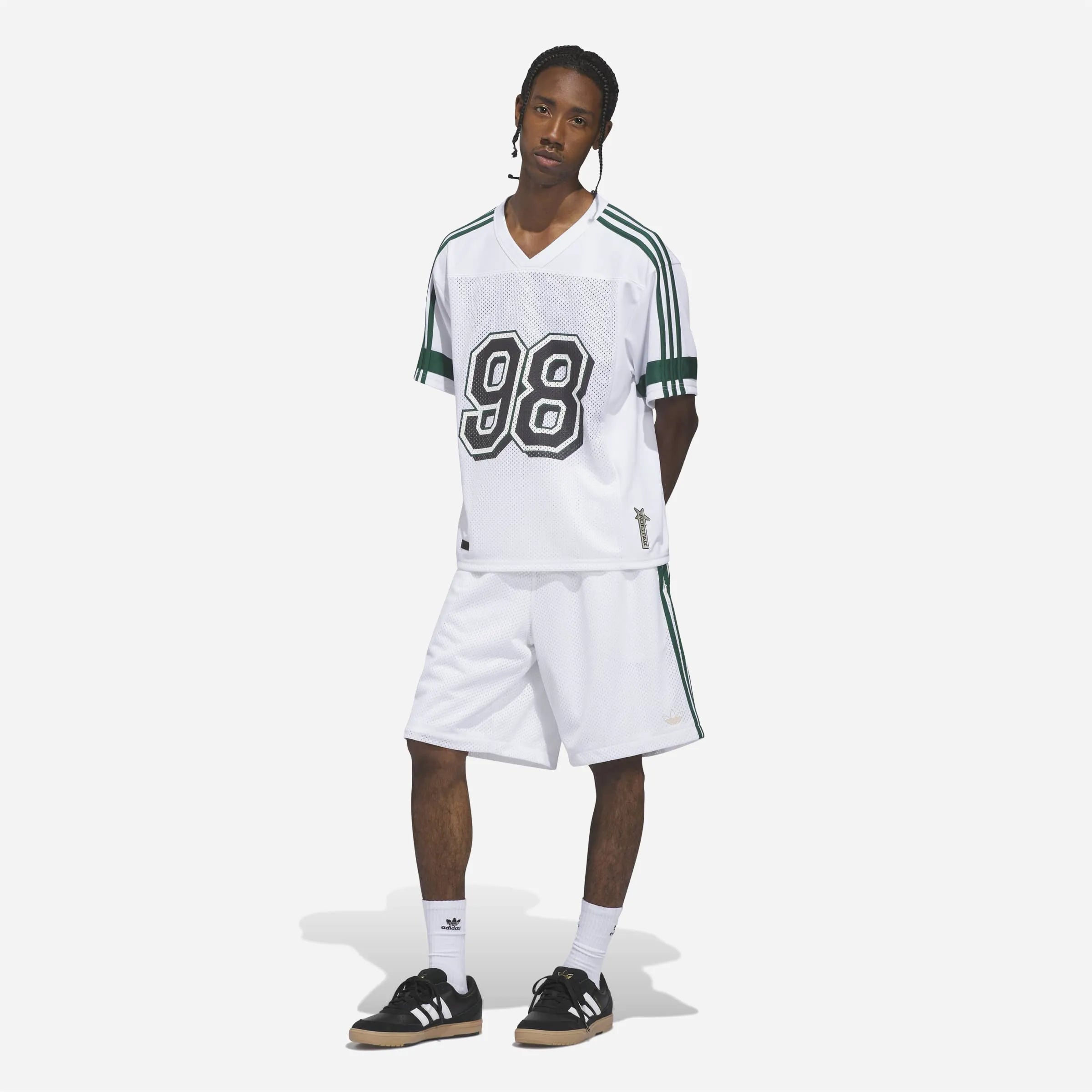 Maillot de Football Américain Adidas Skateboarding Tyshawn - White / Collegiate Green