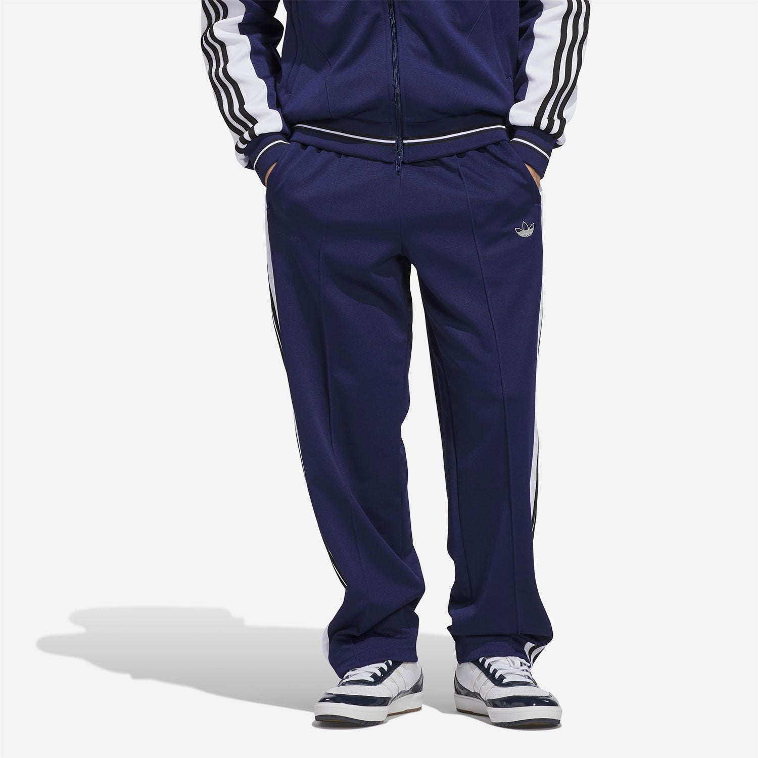Adidas Skateboarding - Tyshawn Track Pant - Dark Blue / White / Black