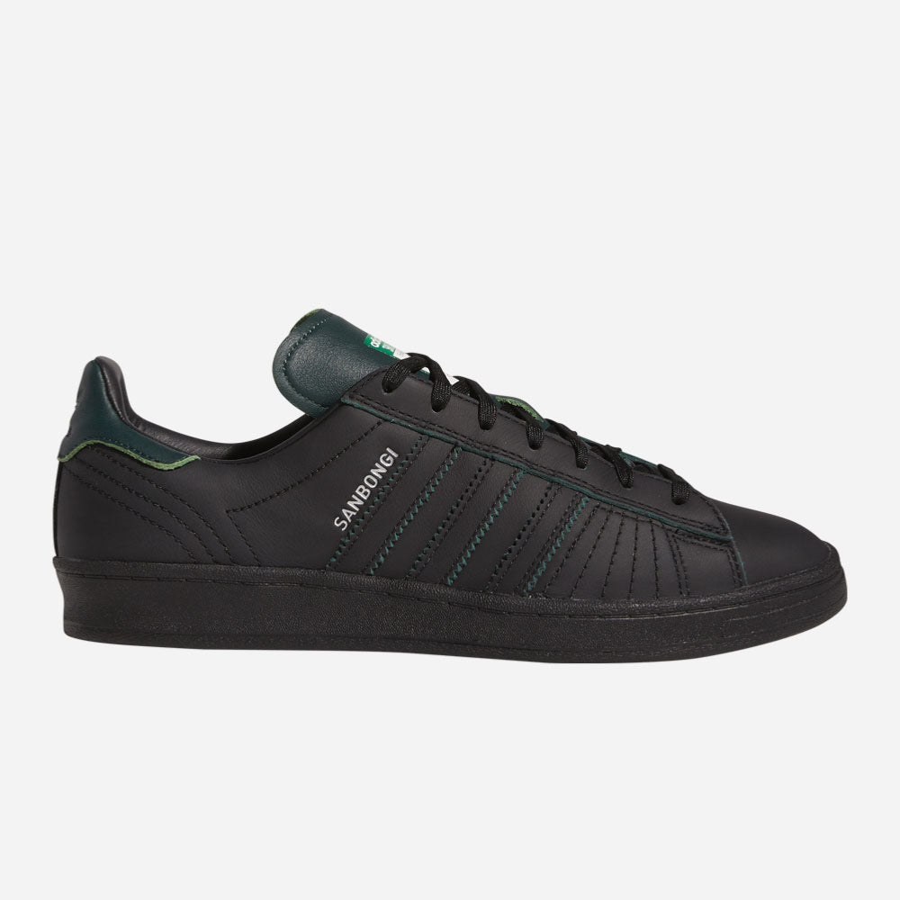 ADIDAS SKATEBOARDING - CAMPUS ADV x SANBONGI - Core Black Core Black Collegiate Green