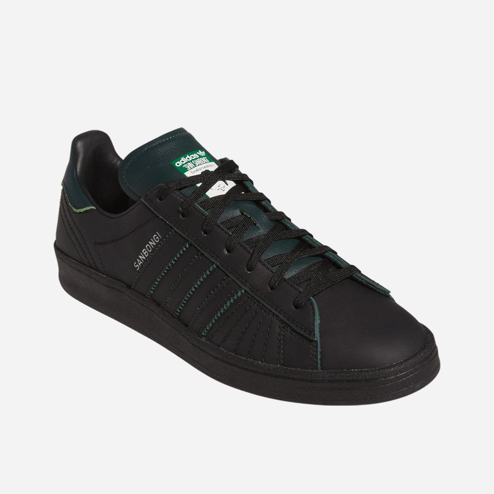 ADIDAS SKATEBOARDING - CAMPUS ADV x SANBONGI - Core Black Core Black Collegiate Green