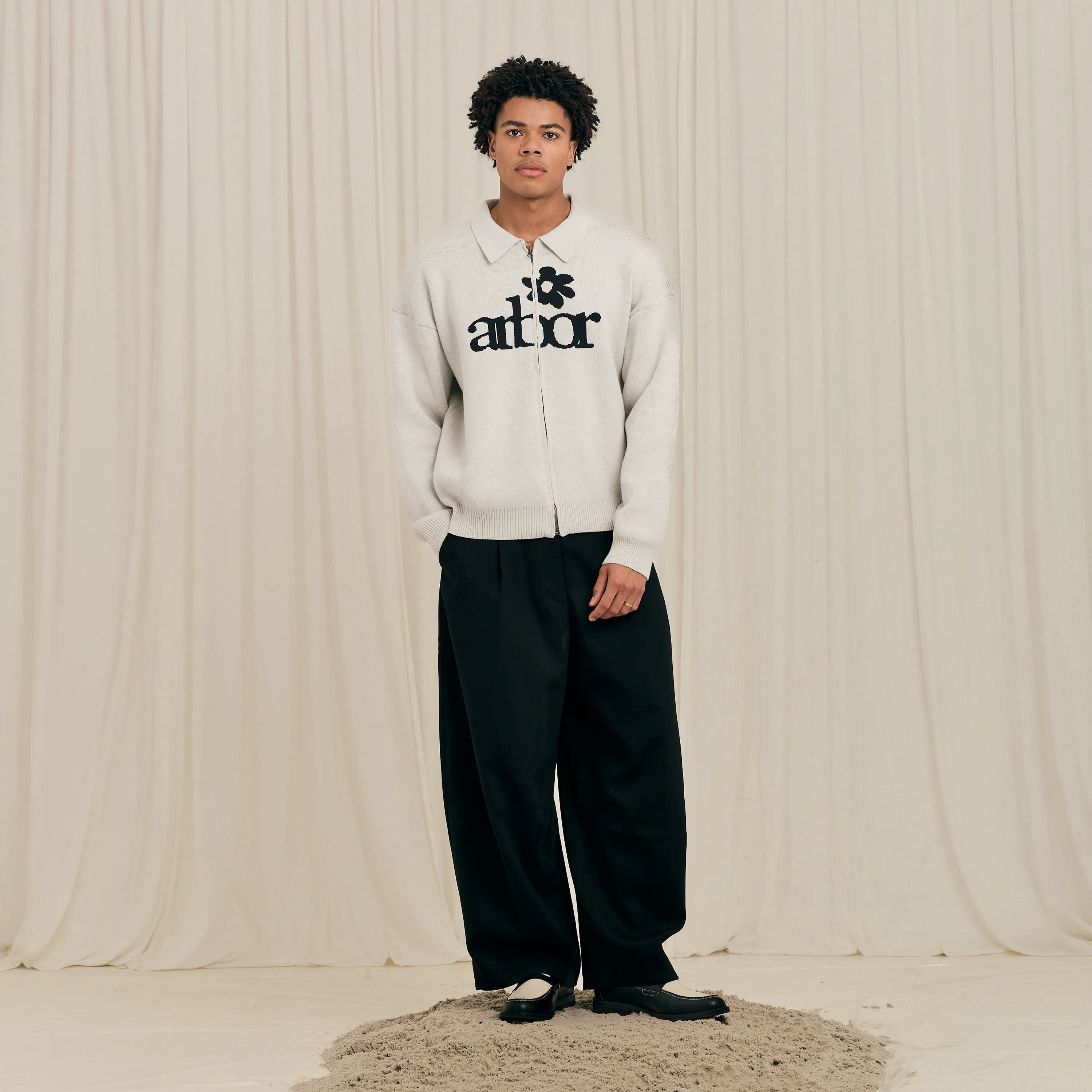 Arbor Antwerp - Beige Zipper Polo