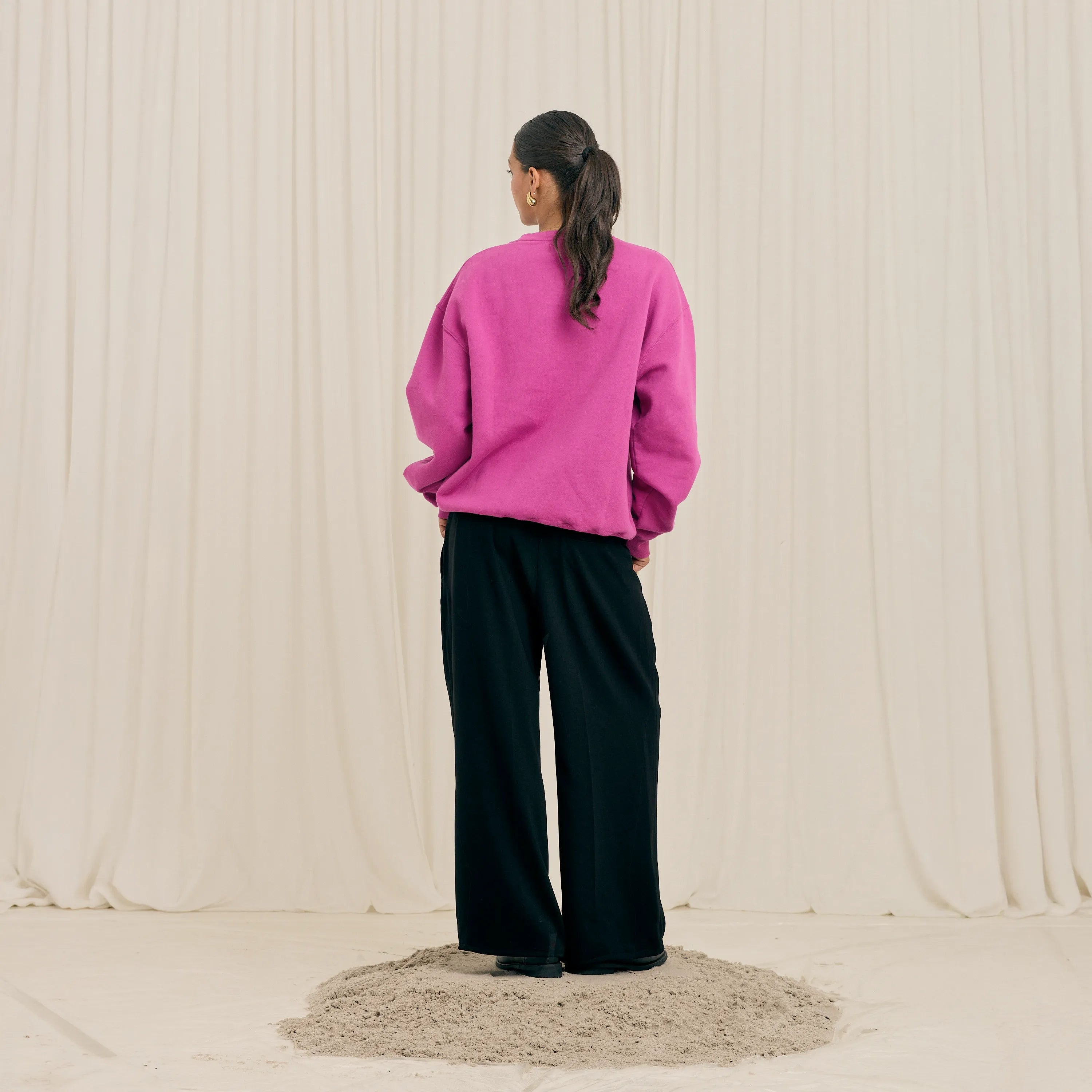 Arbor Antwerp Flower Purple Crewneck Pink- Heavyweight (450 GSM)