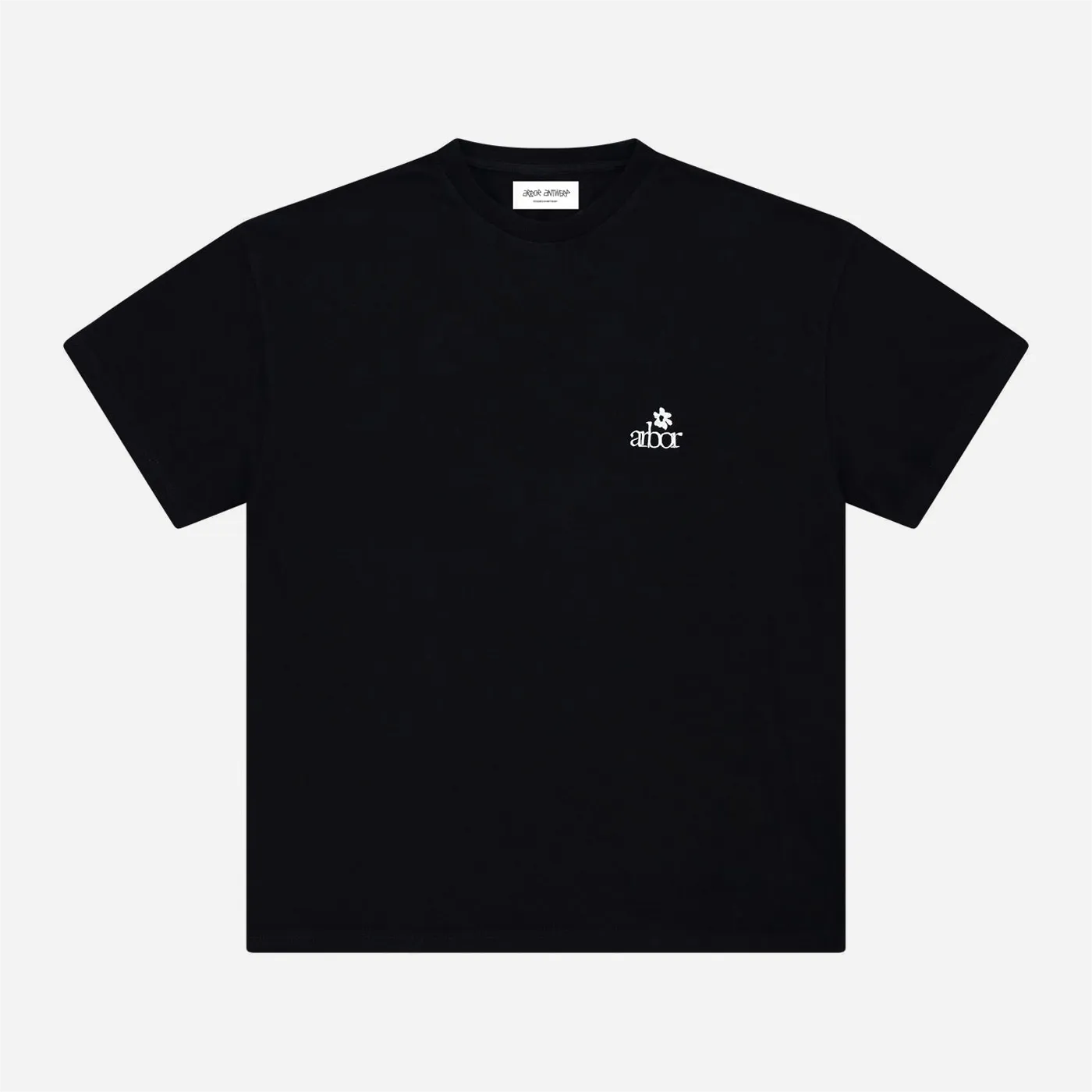 Arbor Antwerp Mini Flower T-shirt Black Heavyweight vue de face