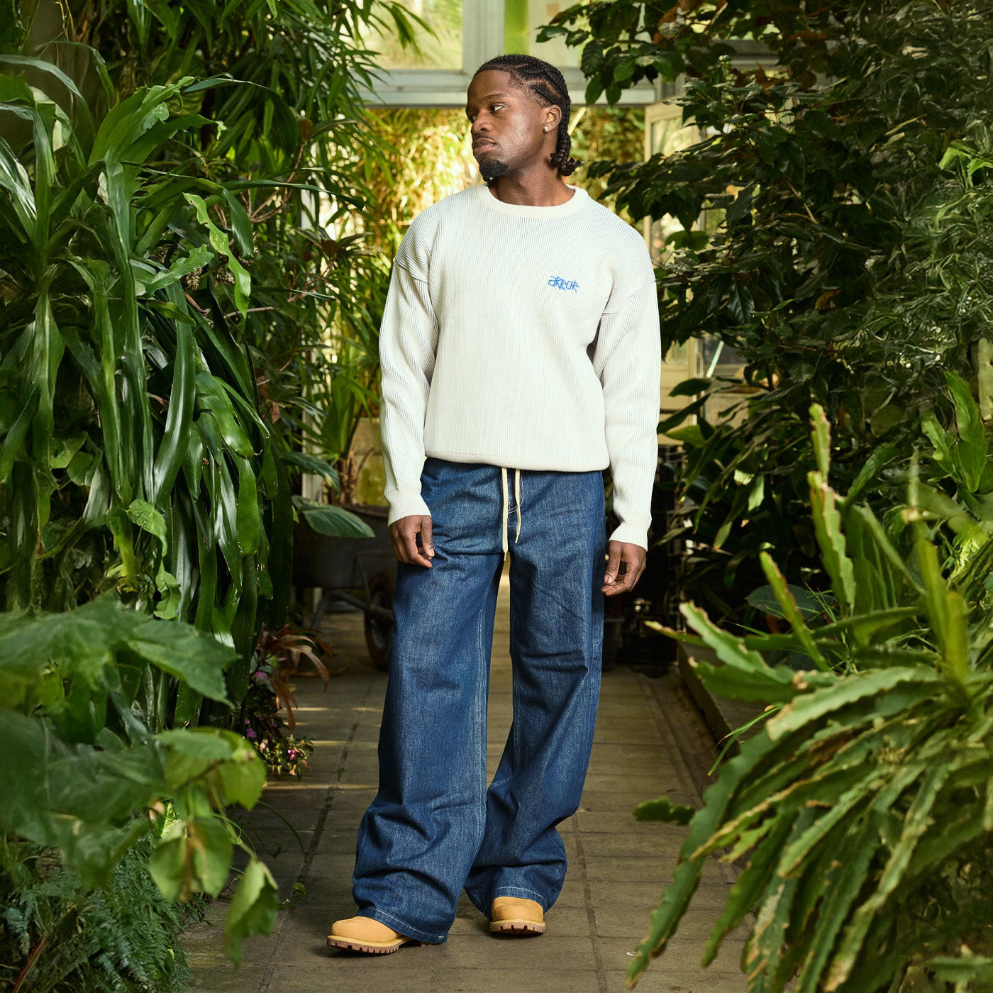 Arbor Antwerp - Ribbed Flower Knit - Beige