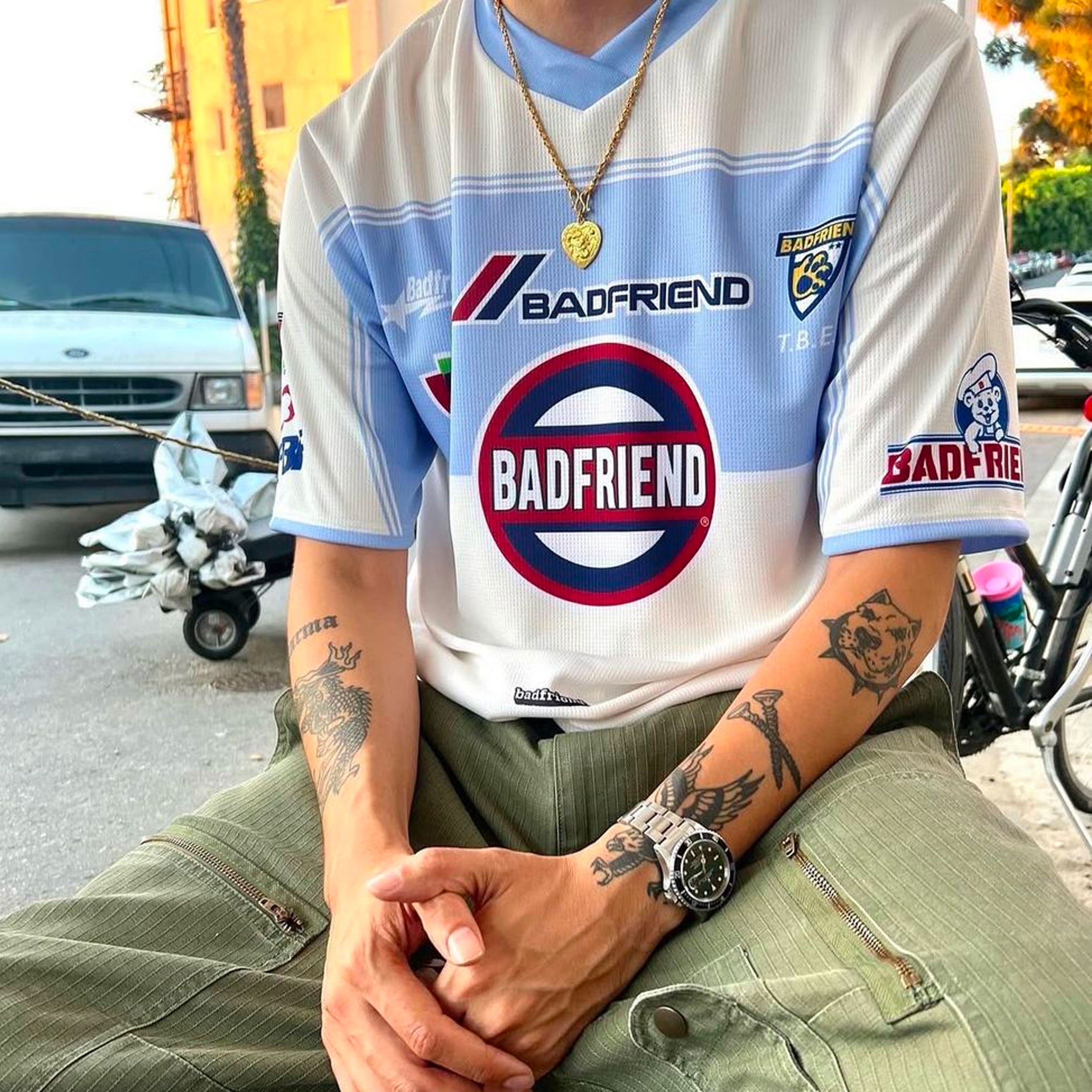 BADFRIEND - SOCCER JERSEY - Bone Blue