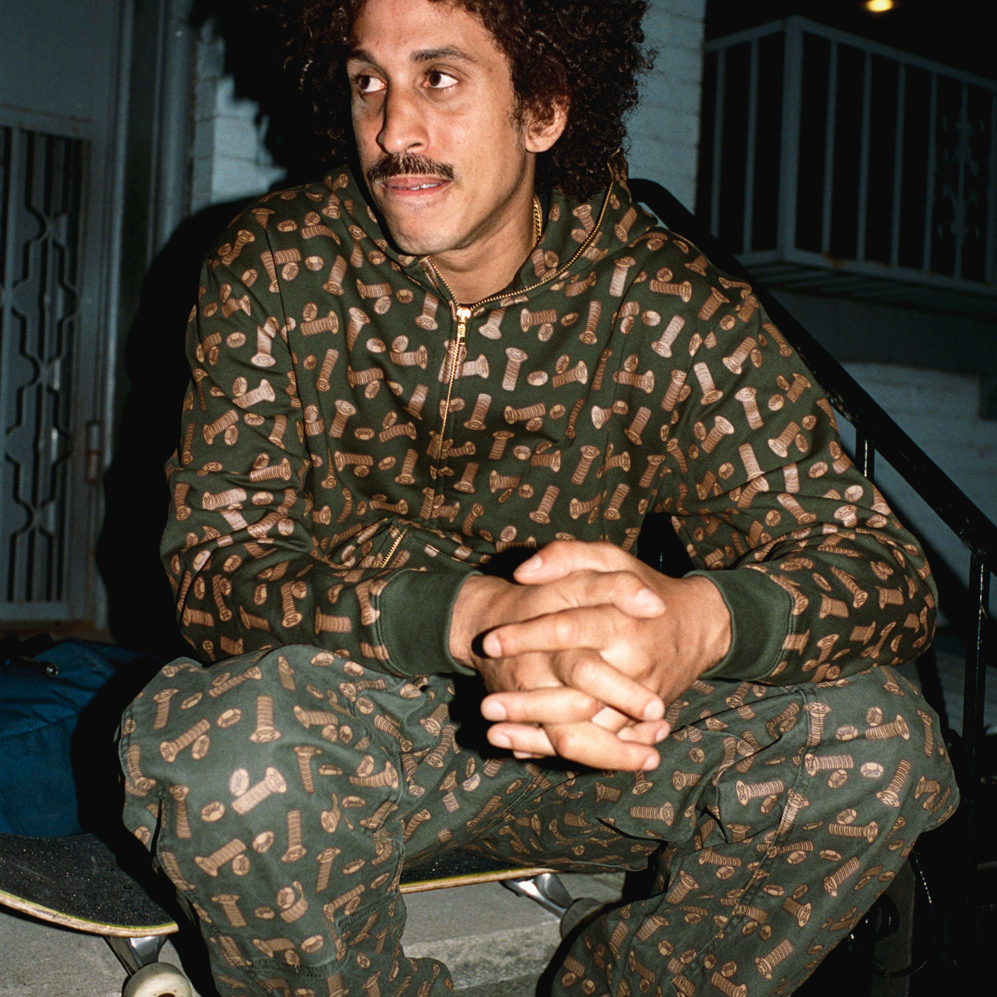 Bronze 56K x Ice Cream - Hardware Full Zip Hoodie - AOP Pattern