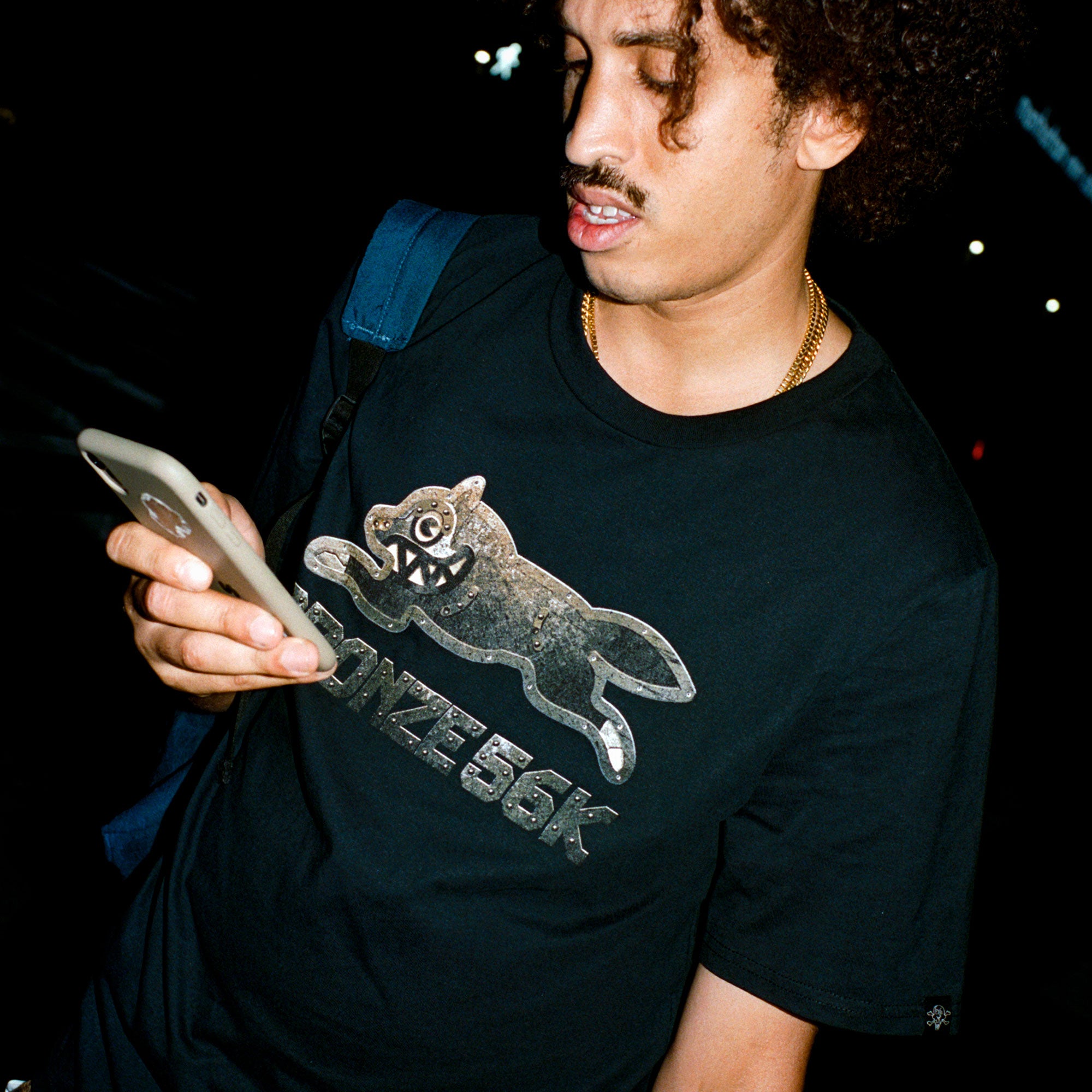 Bronze 56K x Ice Cream - Wunning Dog Tee - Black