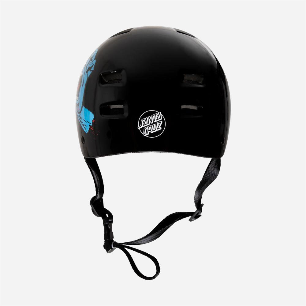 Bullet x Santa Cruz - Casque de Skateboard Junior Screaming Hand - Noir Gloss
