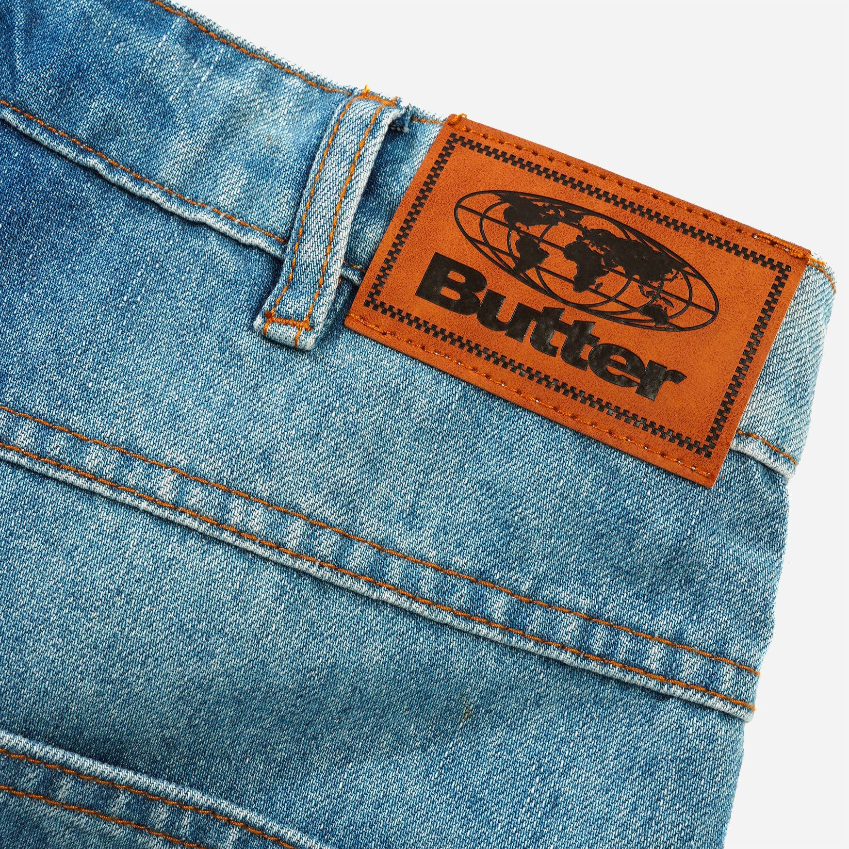 BUTTER GOODS - Encounter Denim Shorts - Washed Slub Blue