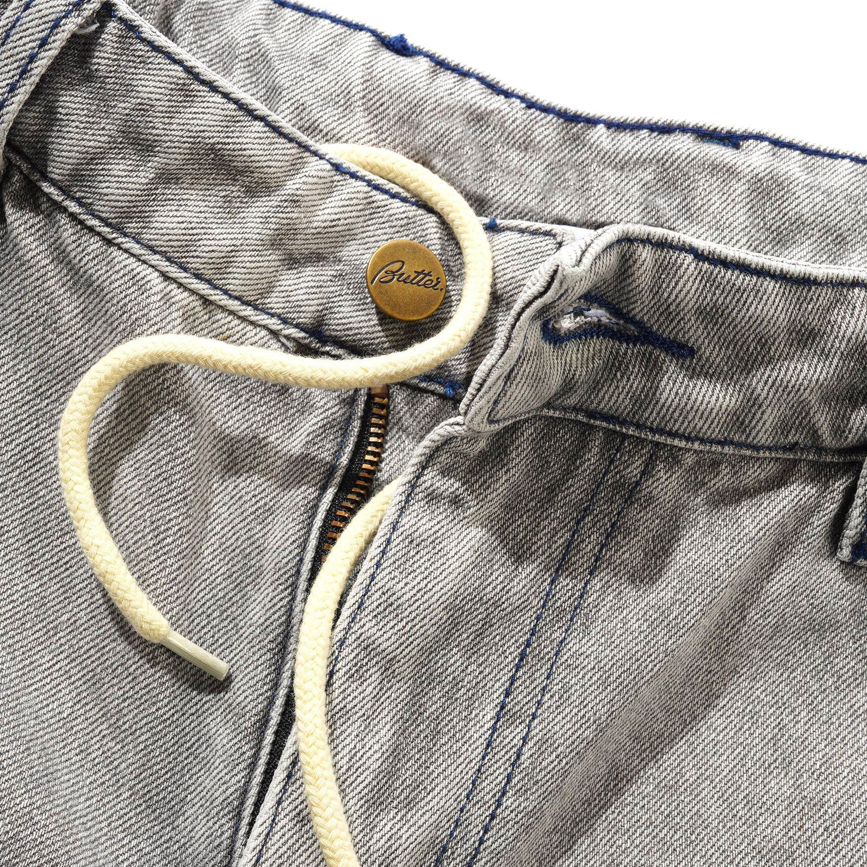 BUTTER GOODS - Encounter Denim Shorts - Washed Soft Grey