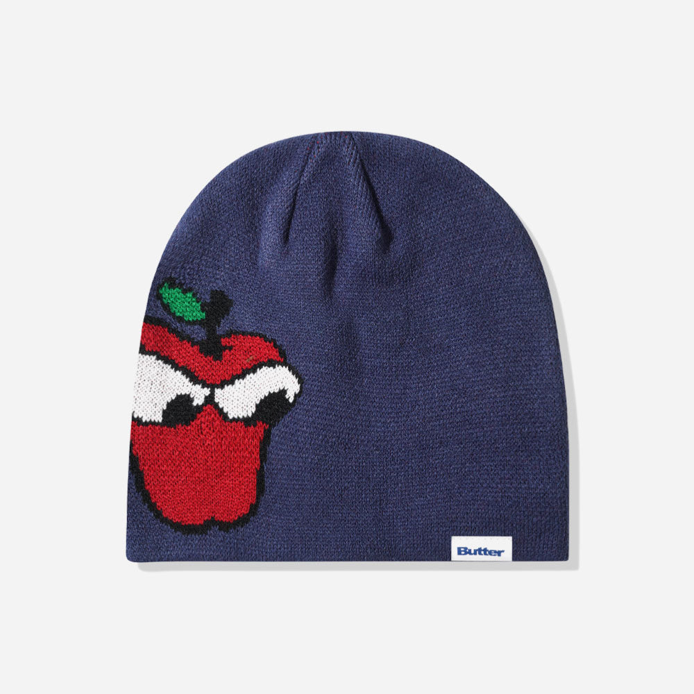 Butter Goods - Big Apple Skull Beanie - Navy