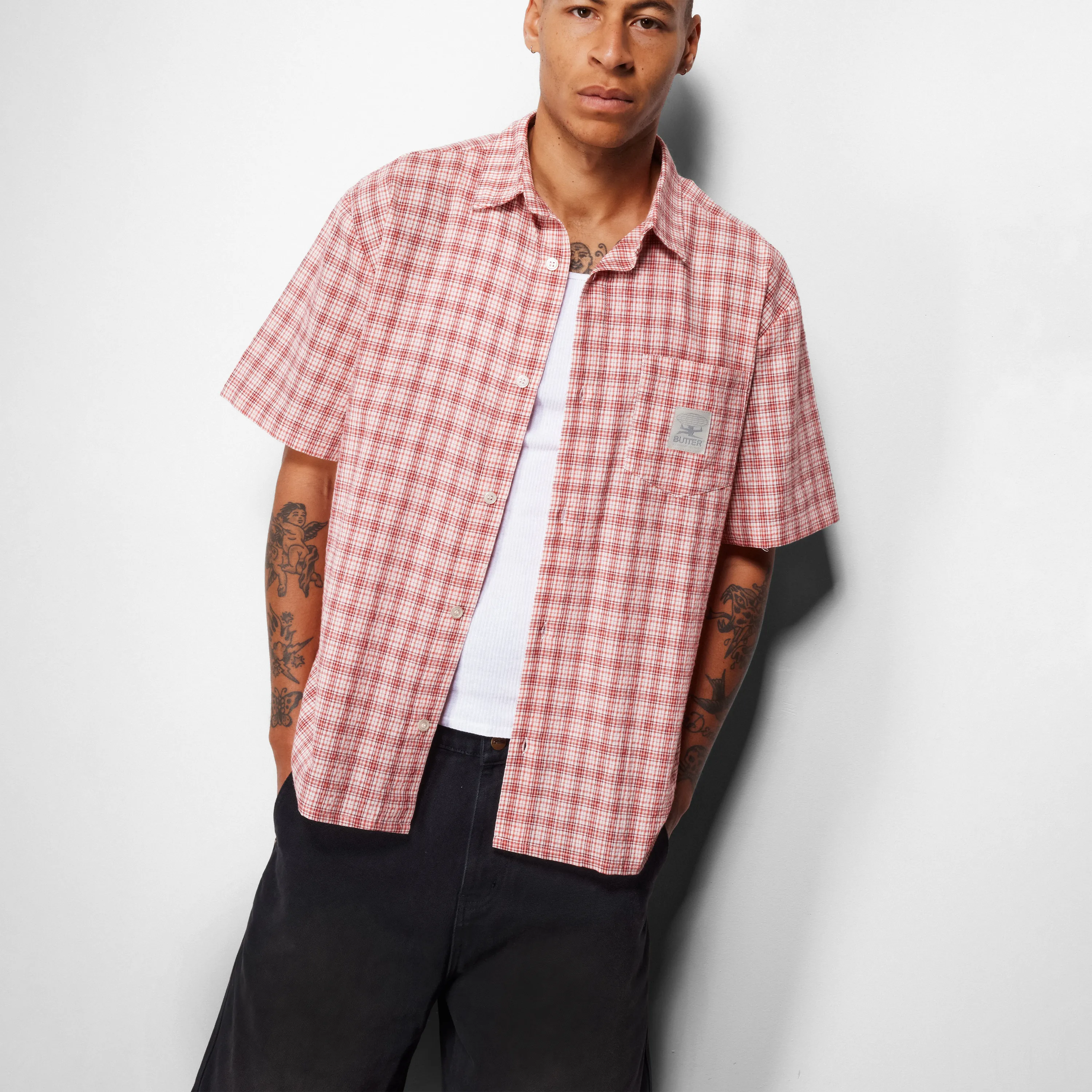 Chemise Manches Courtes Butter Goods - Equipment S/S Shirt Rhubarb