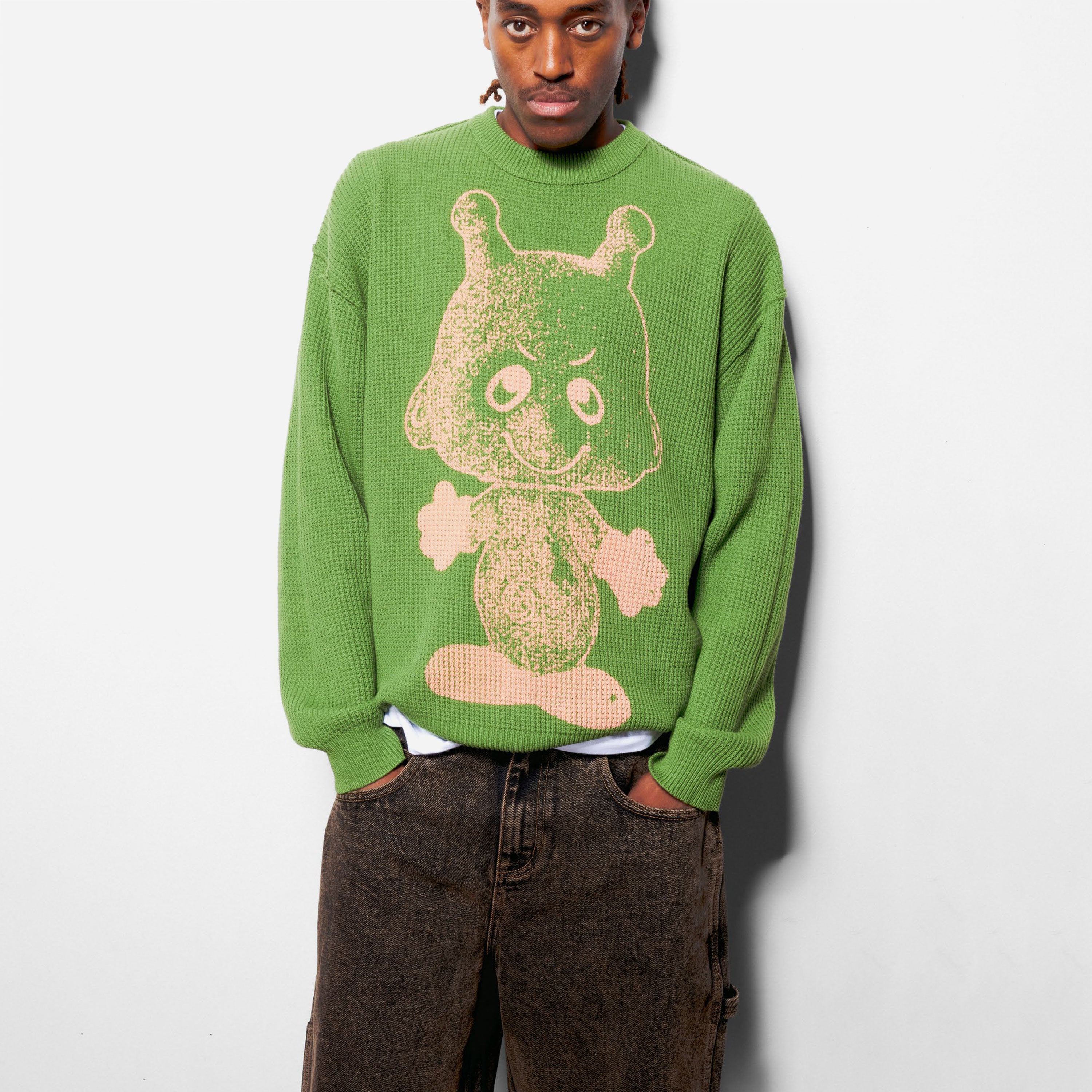 Butter Goods - Newcomer Reversible Knit Sweater - Grass