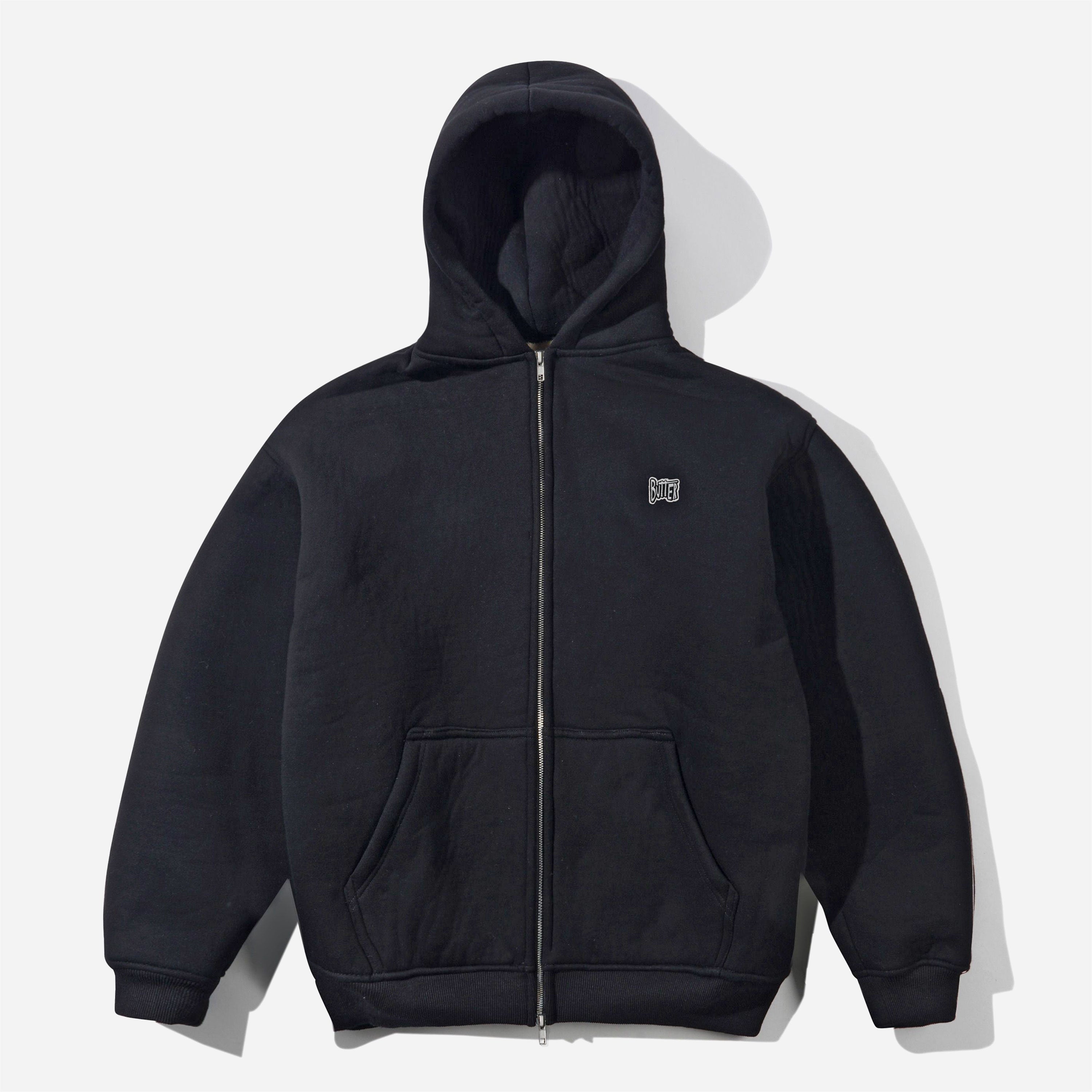 Butter Goods - Pile Lined Zip-Thru Hood - Black