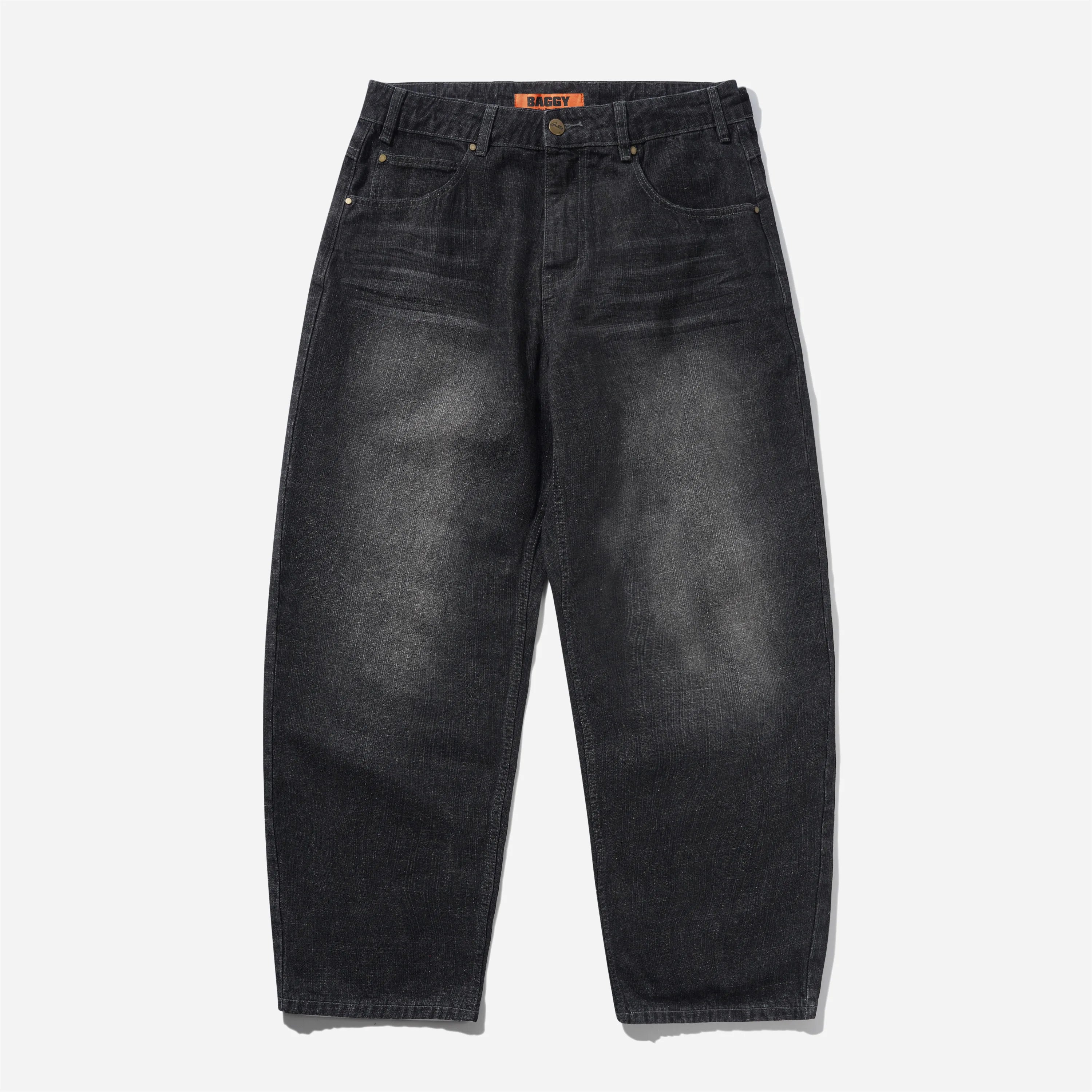 Jean Baggy Butter Goods - Scorpion Stitch Denim Slub Black