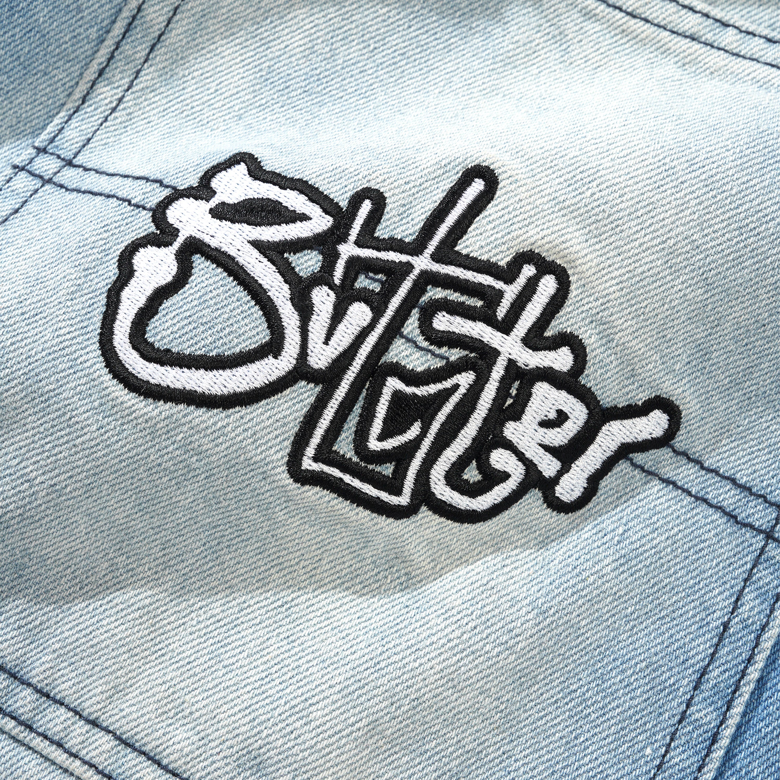 Butter Goods - Scribble Denim Shorts - Faded Light Blue
