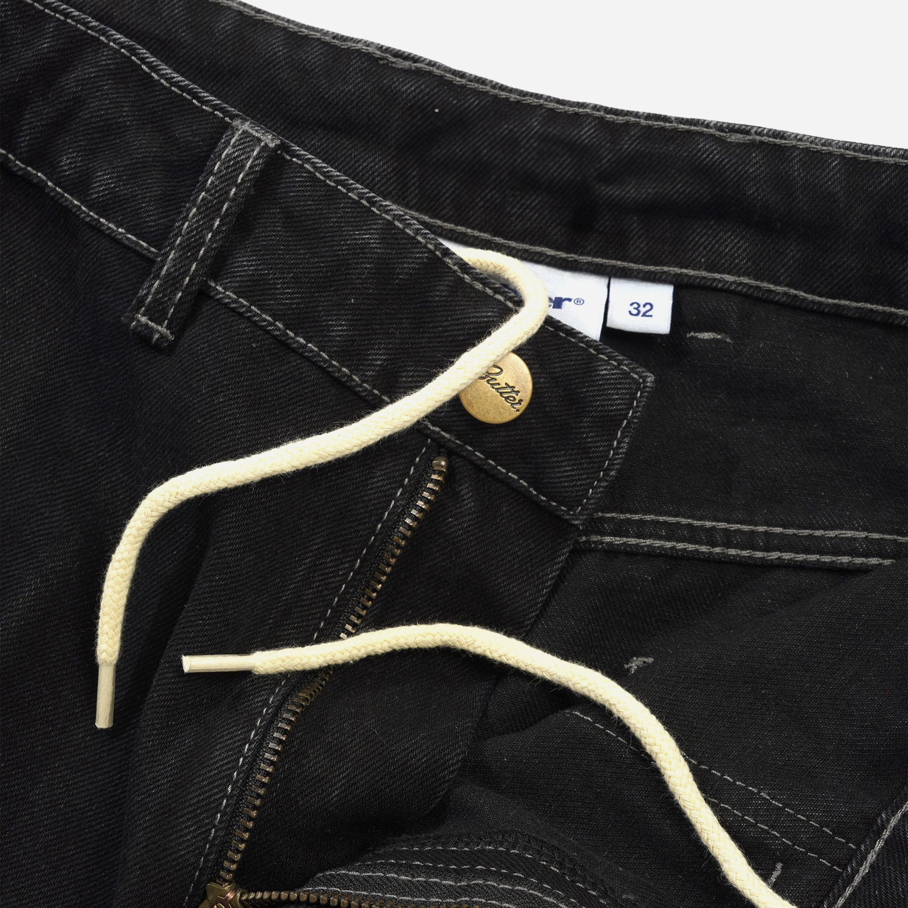 Butter Goods - Scribble Denim Shorts - Washed Black