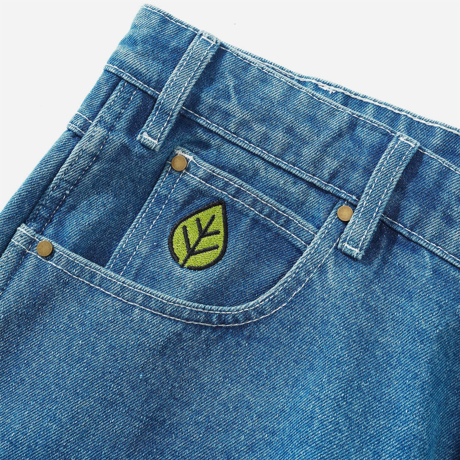Butter Goods - Weathergear Heavy Weight Denim Jeans (BAGGY) - Mid Blue
