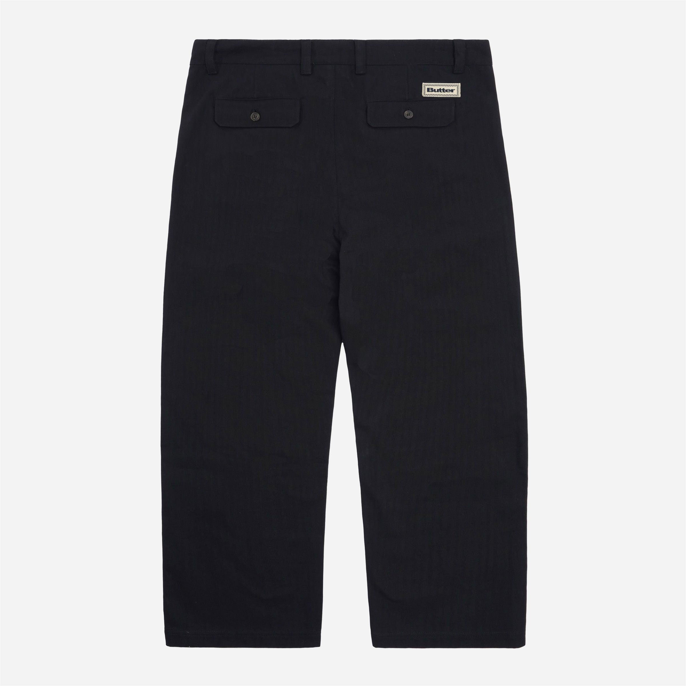 Butter Goods - Pleated Trousers - Black