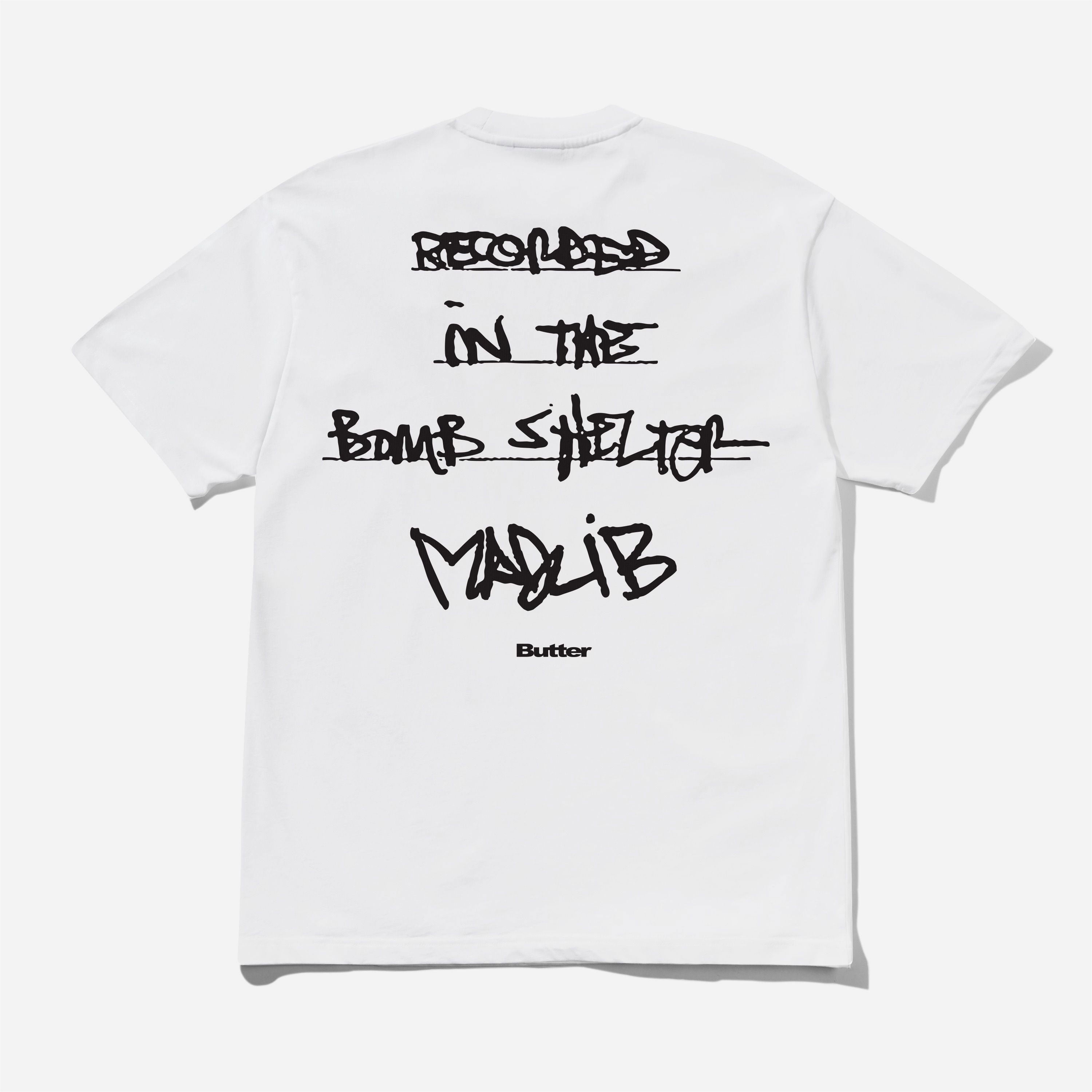 Butter Goods x Madlib - Bomb Shelter Tee - White