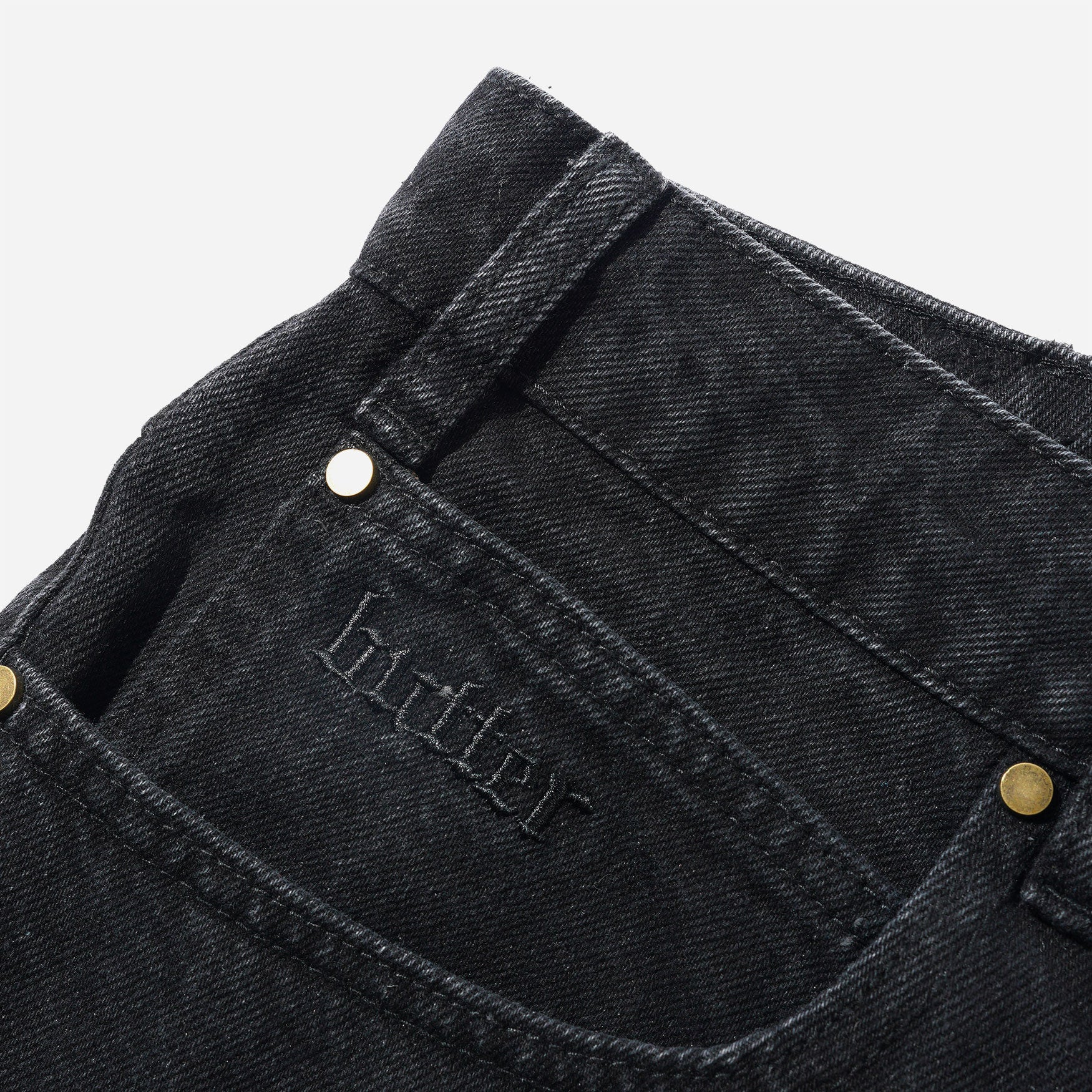 BUTTER GOODS - Rivet Denim Shorts - Washed Black
