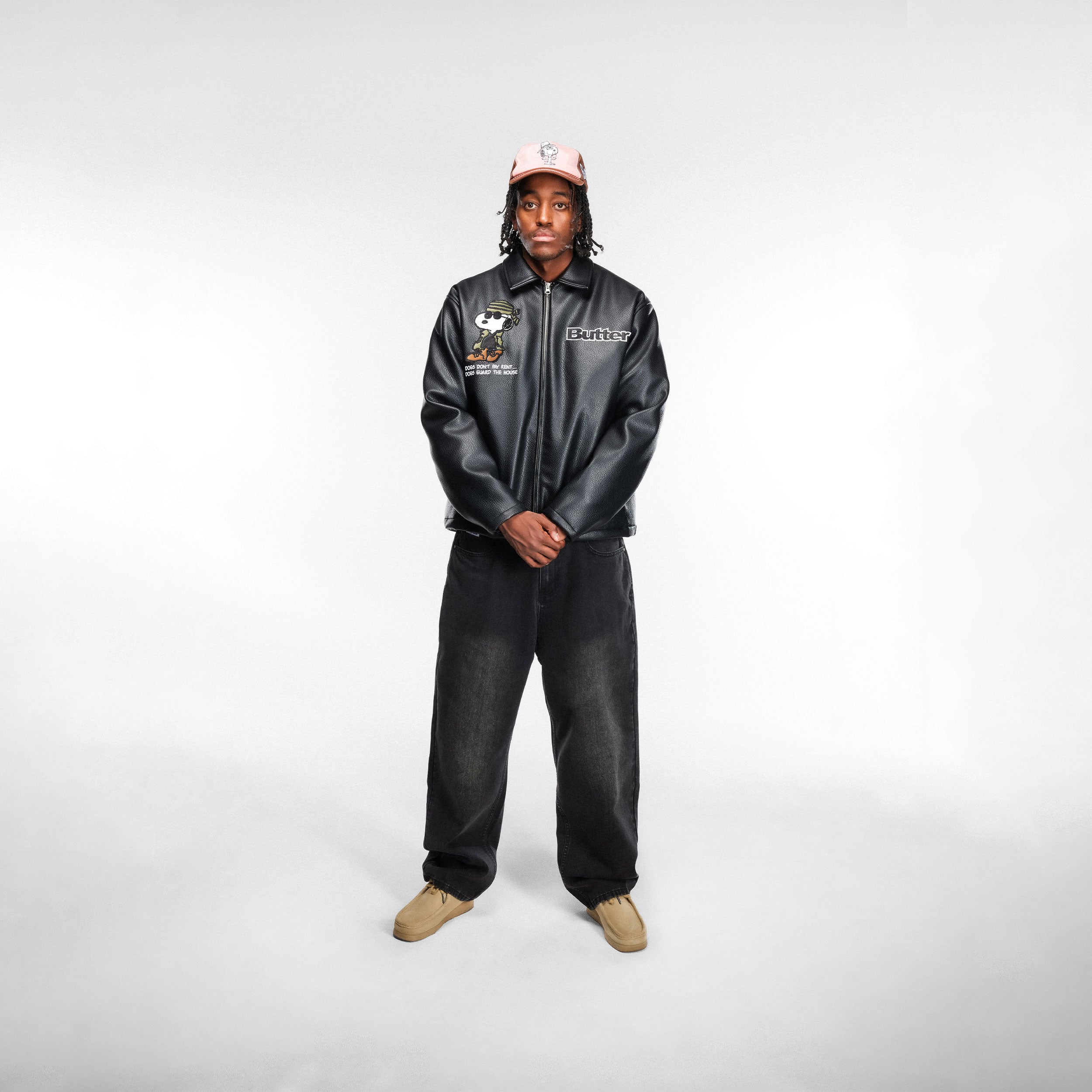 Butter Goods x Peanuts - Guard Dog Jacket - Black