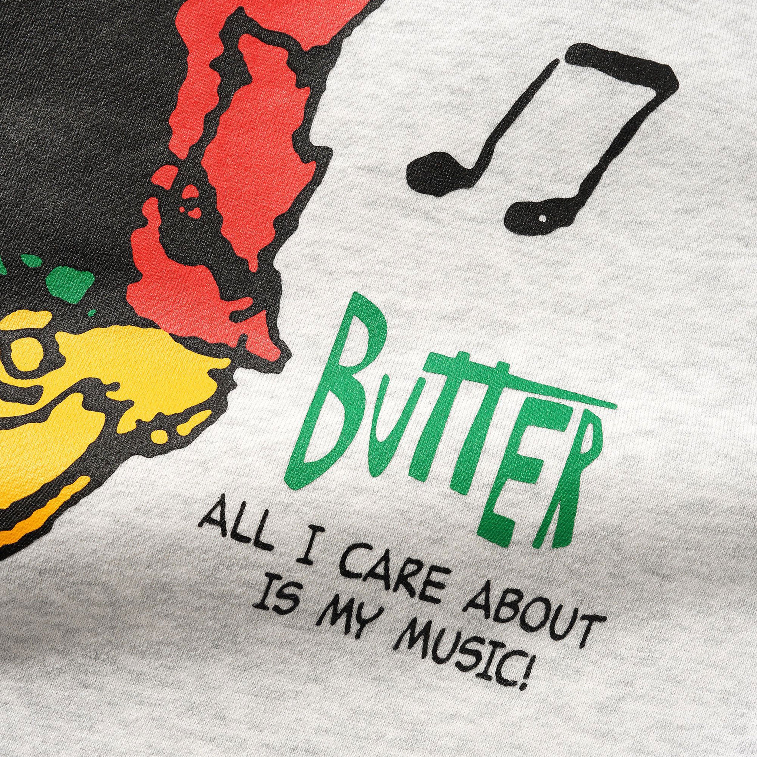 Butter Goods x Peanuts - Music Crewneck - Ash