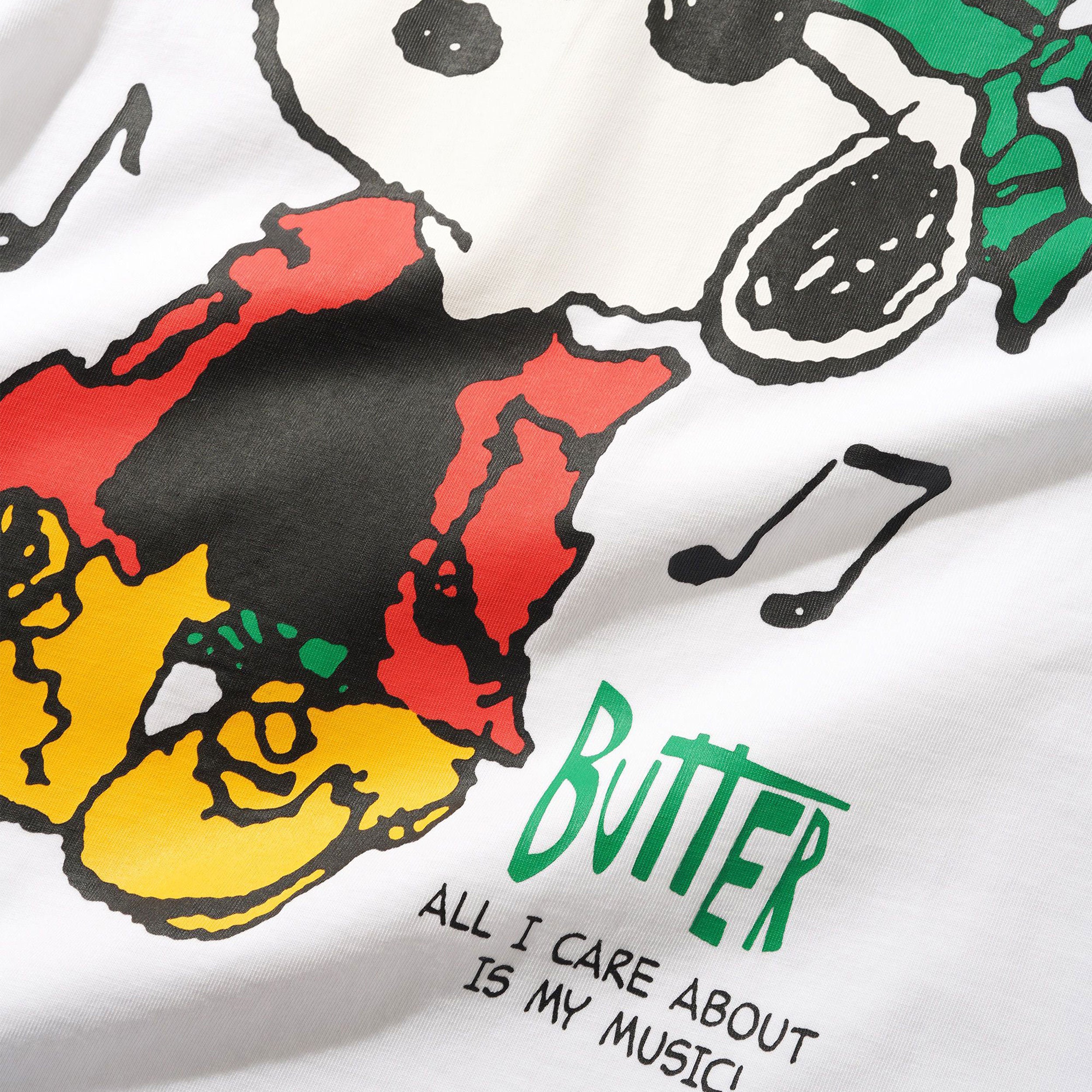 Butter Goods x Peanuts - Music Tee - White