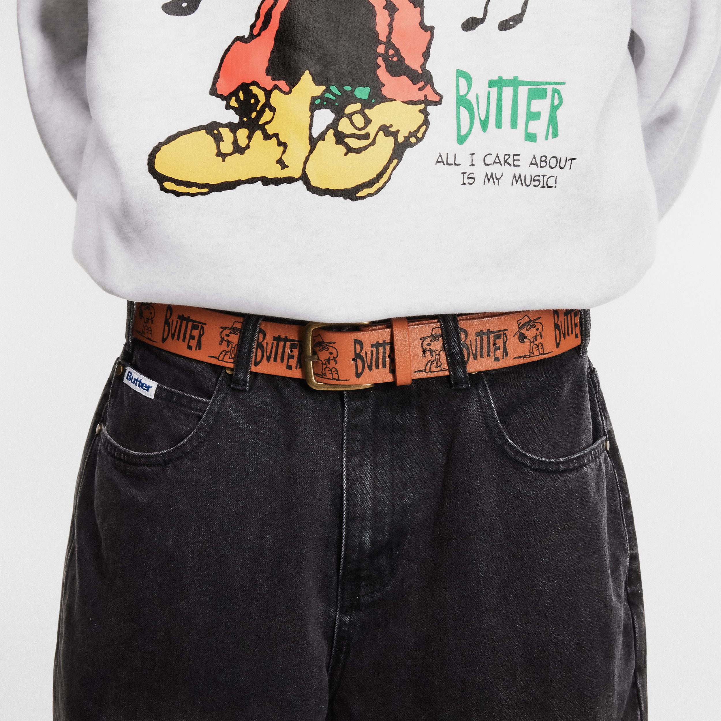 Butter Goods x Peanuts - Spike Belt - Brown