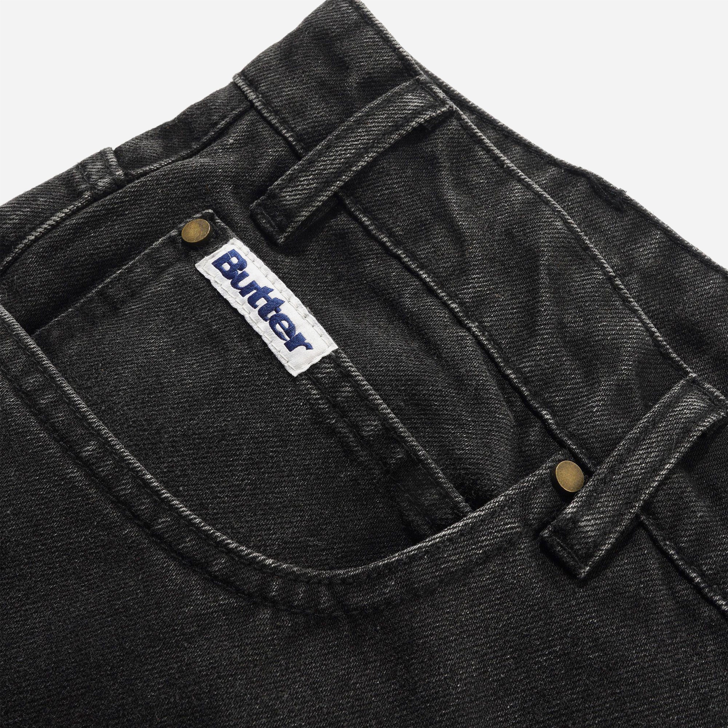Butter Goods x Peanuts - Spike Denim Jeans - Faded Black