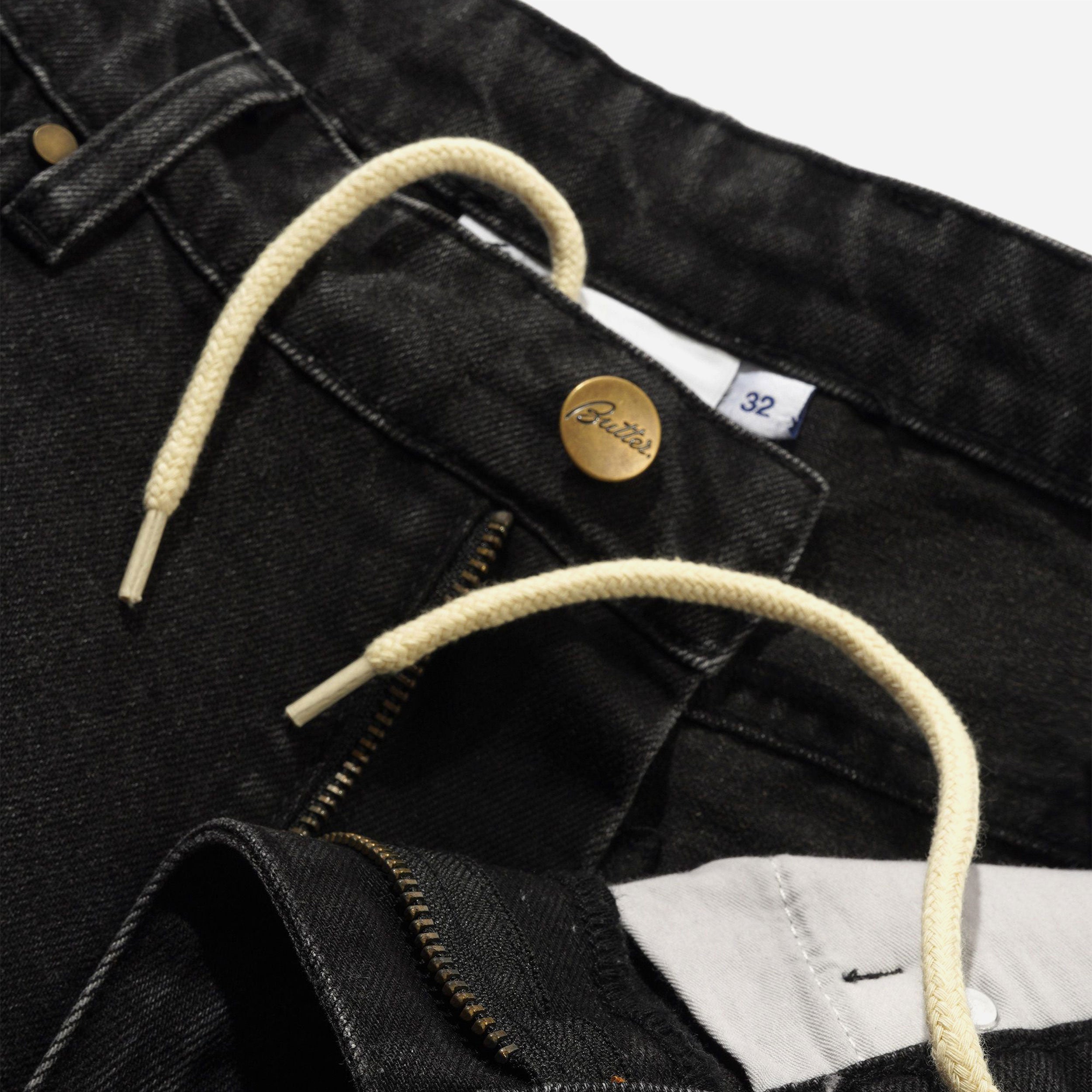 Butter Goods x Peanuts - Spike Denim Jeans - Faded Black