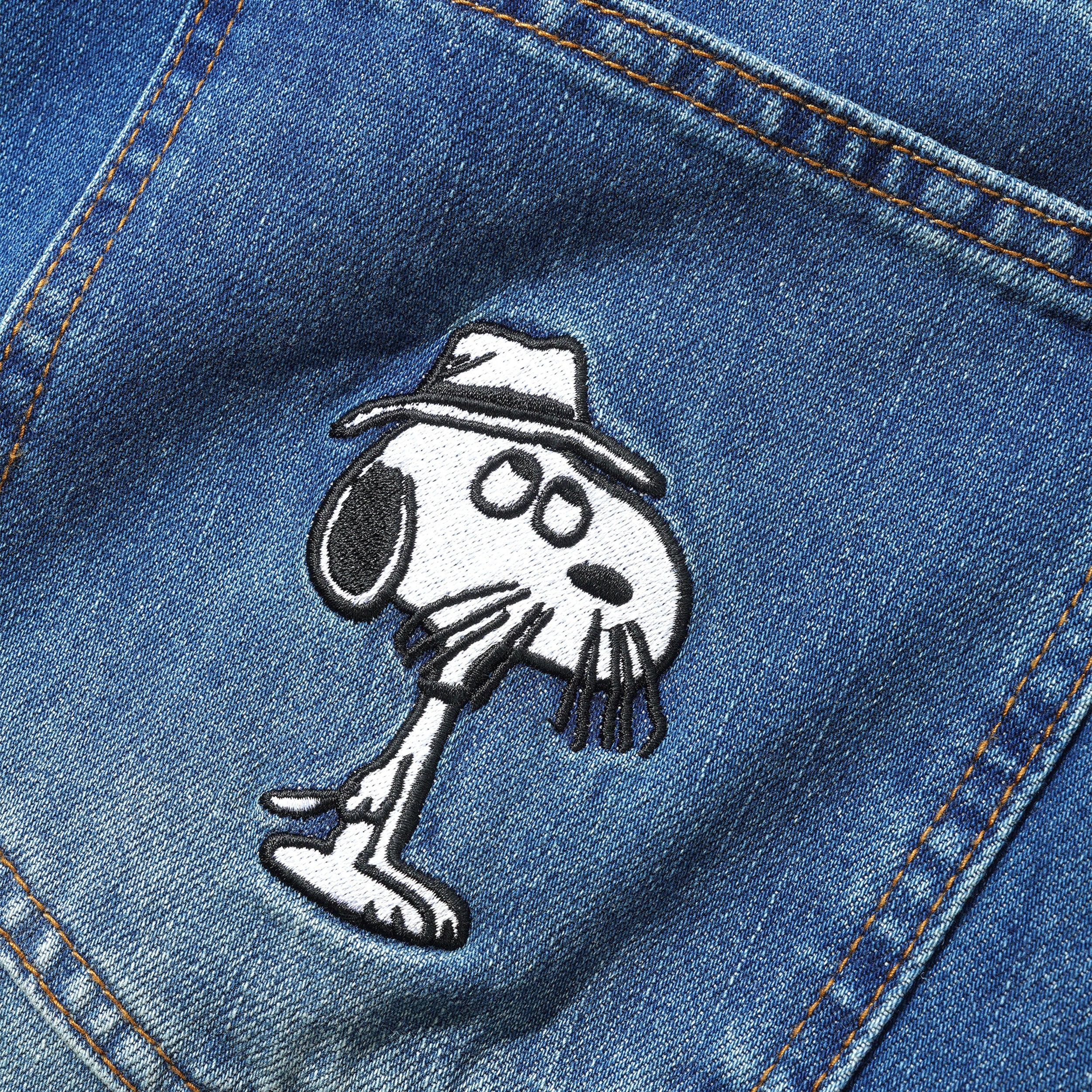 Butter Goods x Peanuts - Spike Denim Jeans - Distressed Indigo