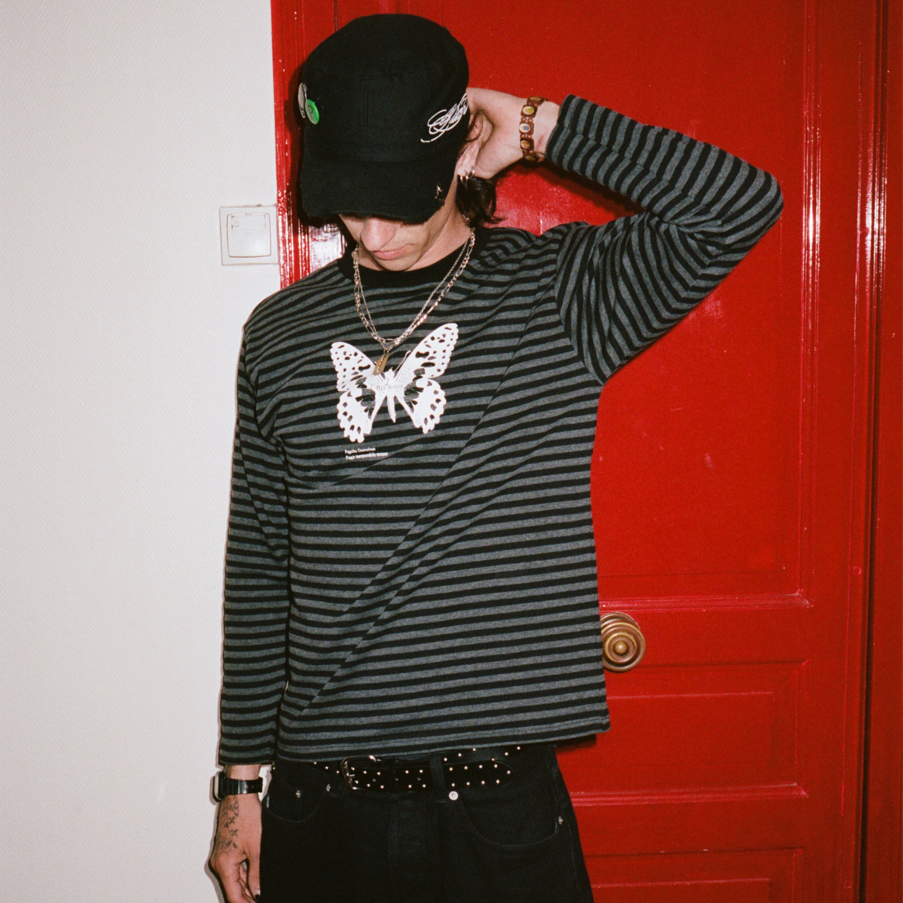 Lookbook Bye Jeremy Butterfly Longsleeve T-shirt Grey