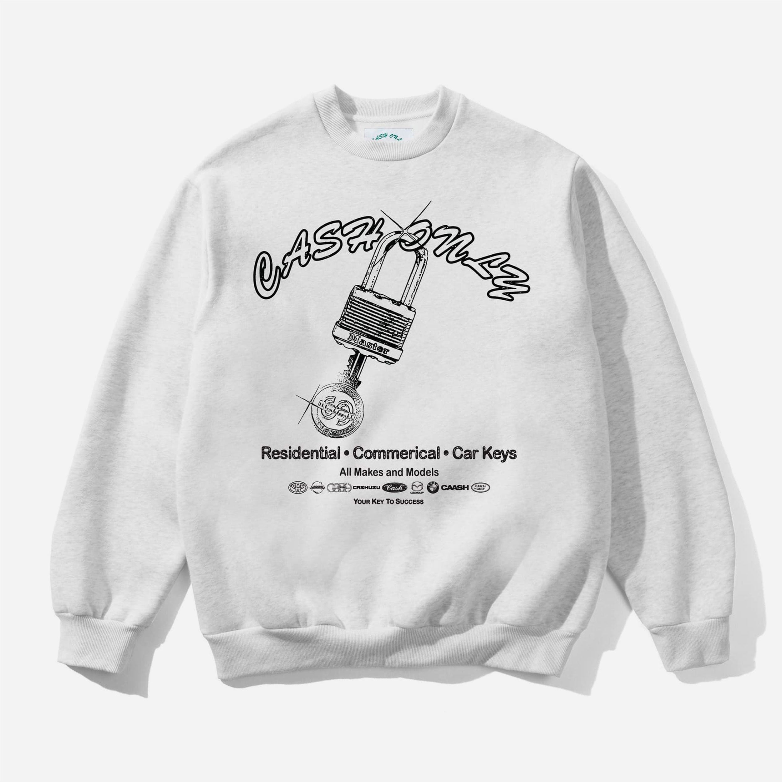 Cash Only - Locksmith Crewneck - Ash