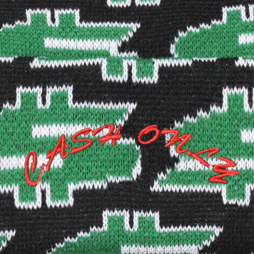 CASH ONLY x VENTURE - DOLLAR SIGN BEANIE - Black Green