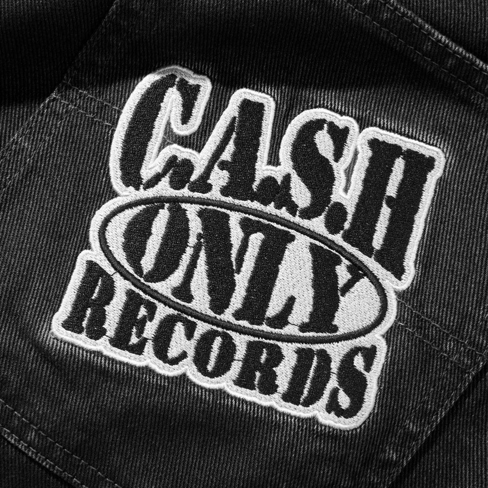Cash Only - Denim Shorts Records - Black