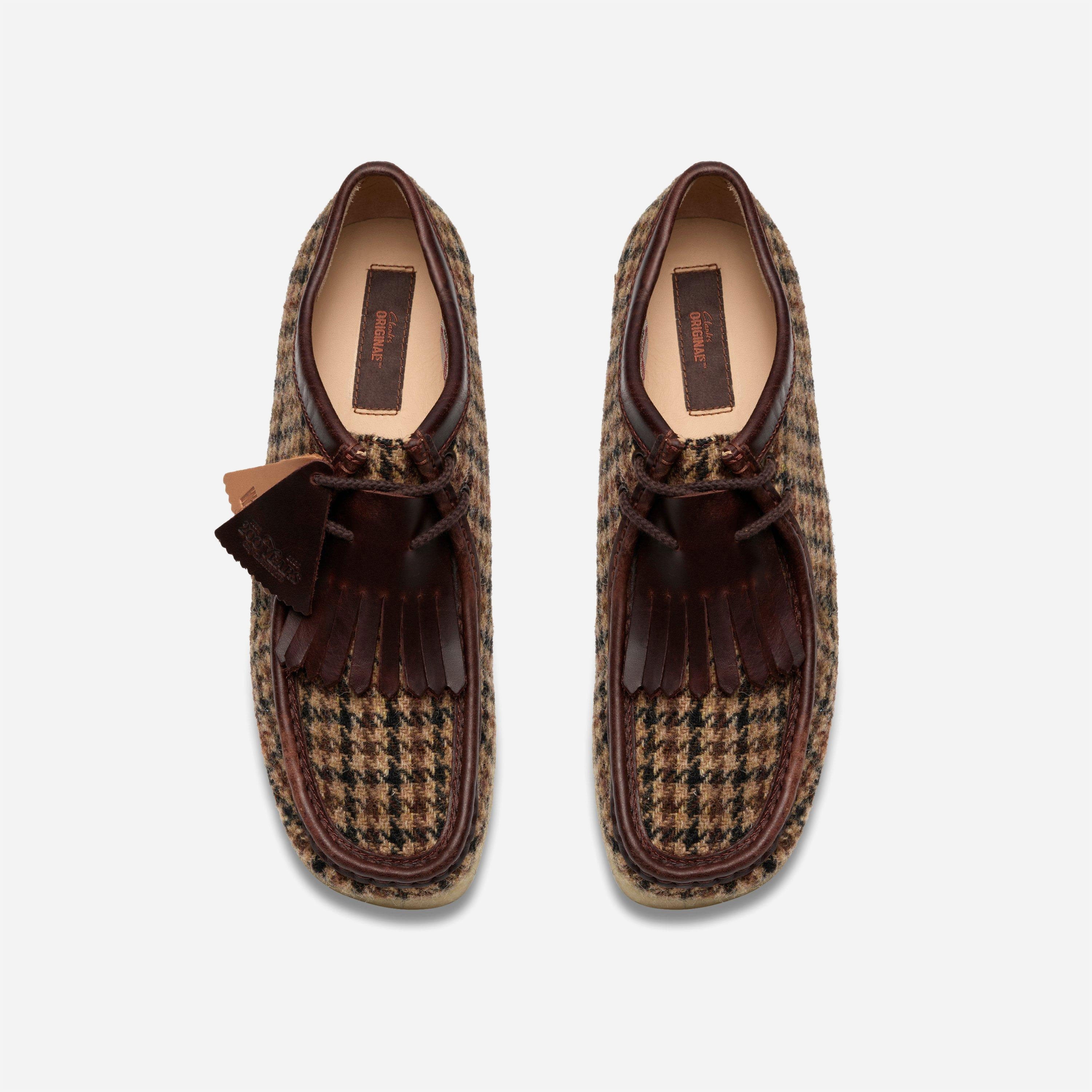 Clarks Originals - Wallabee Harris Tweed Pack - Brown