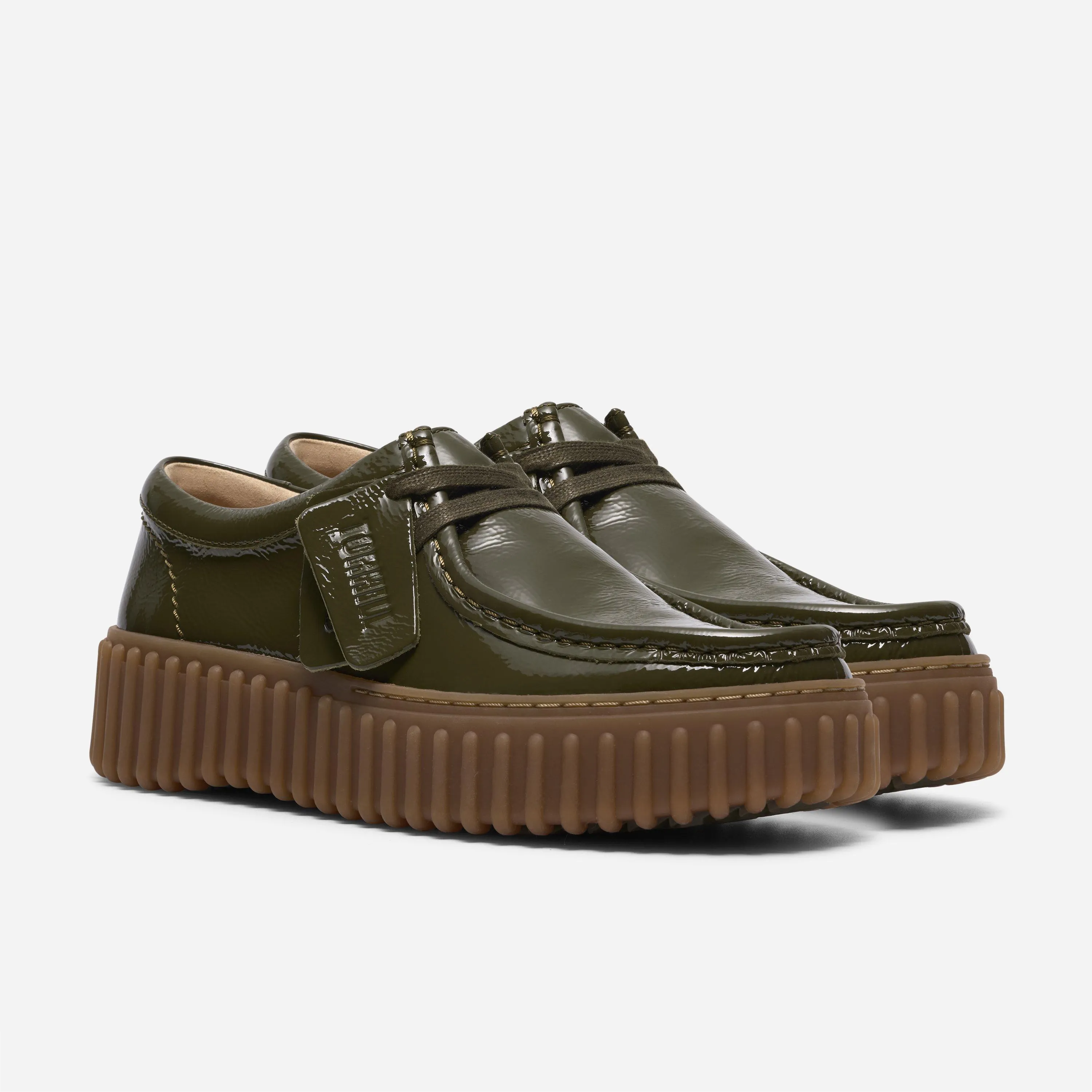 Chaussures Clarks Torhill Bee - Dark Olive Patent